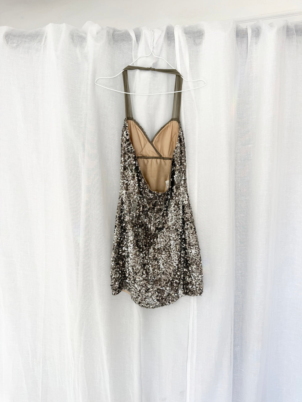 ✧ silver sequin micro mini dress ✧