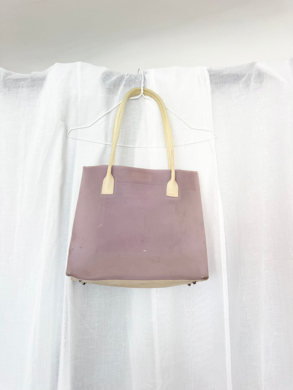 ✿ vintage lavender grommet jelly tote bag ✿