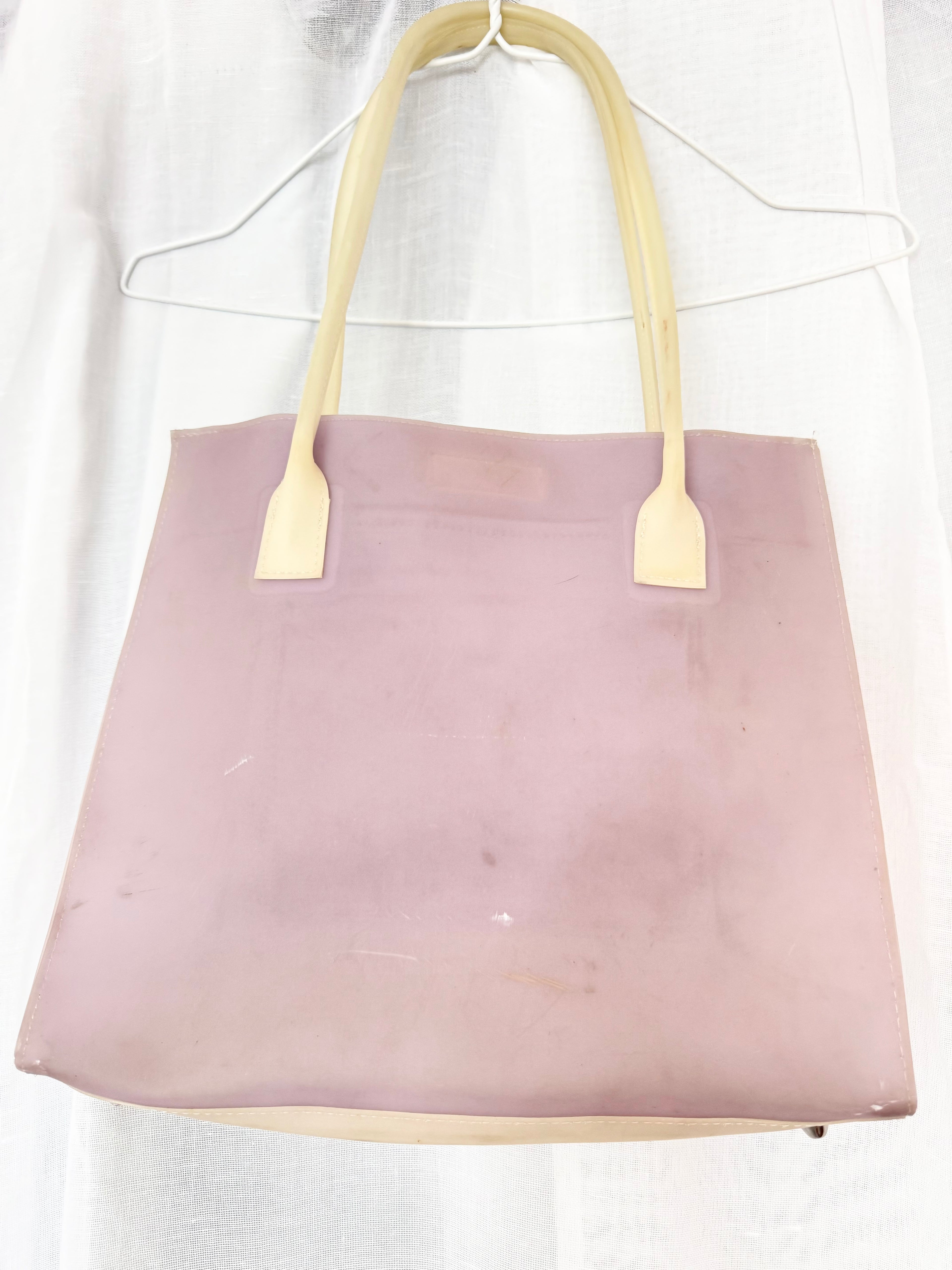 ✿ vintage lavender grommet jelly tote bag ✿