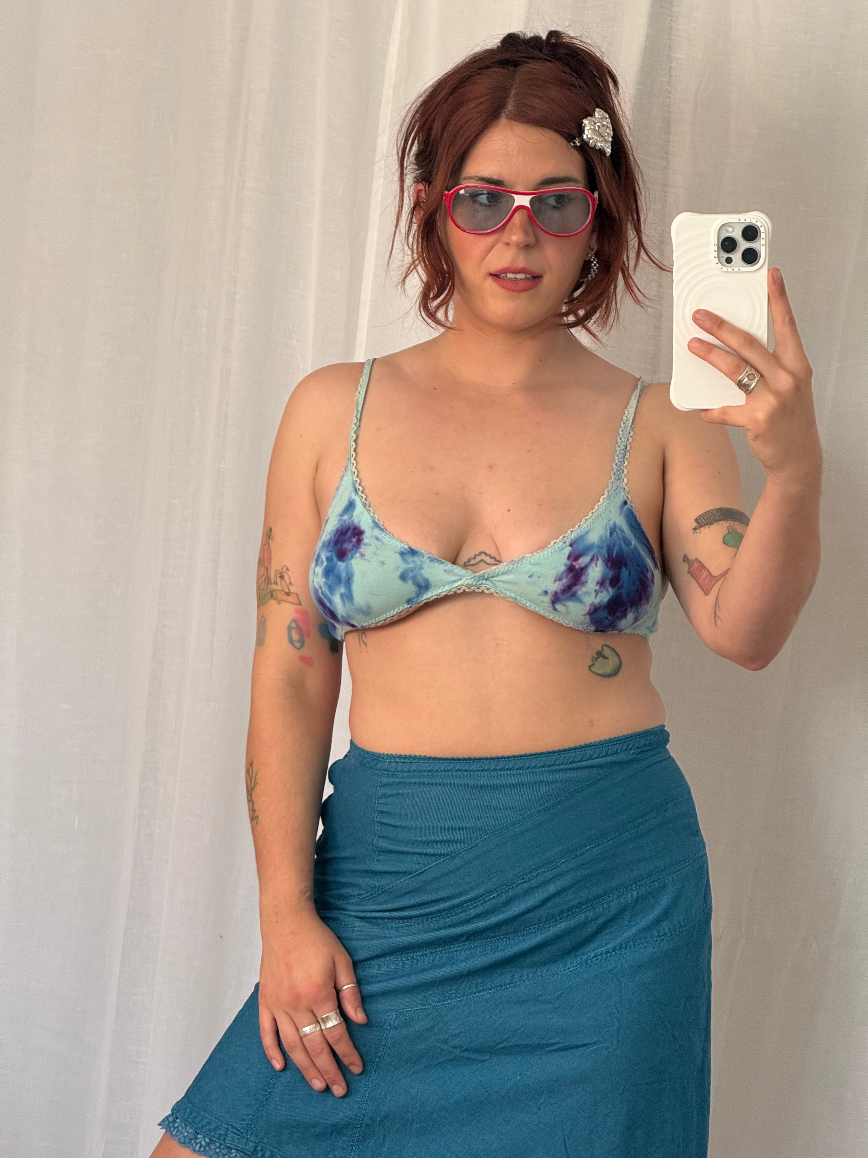 ✦ handmade tie dye organic cotton bralette ✦