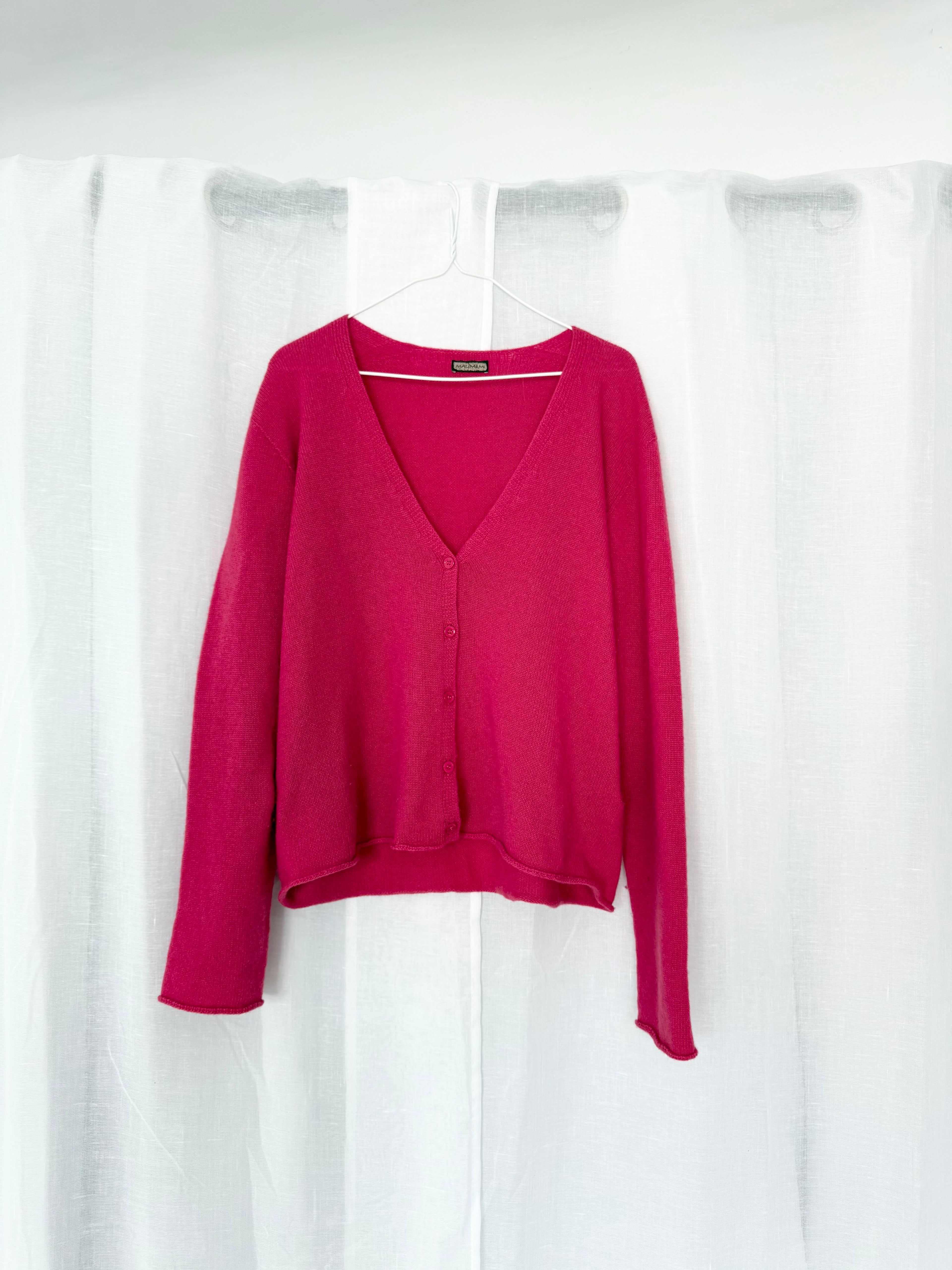 pink cashmere cardigan