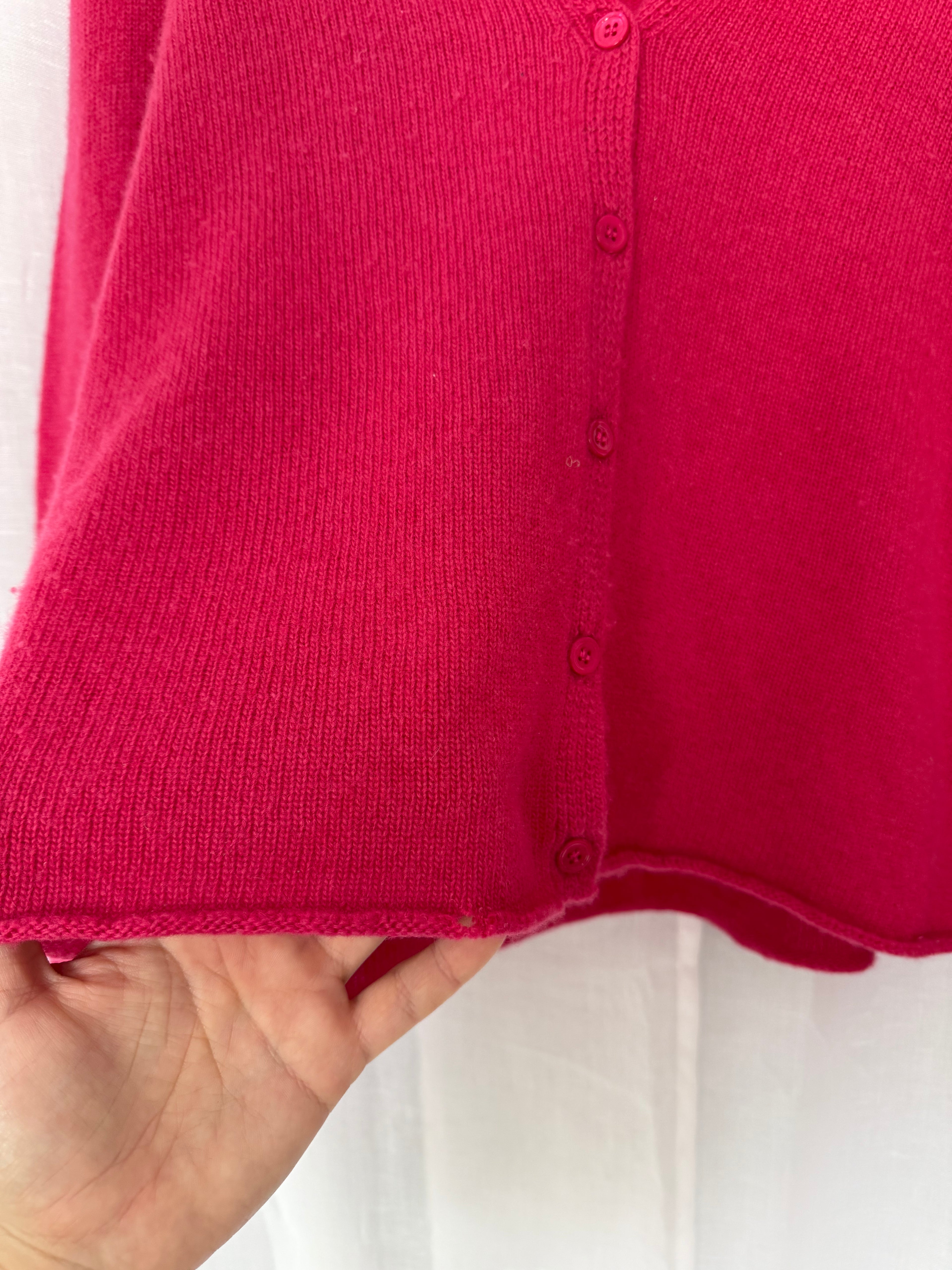 pink cashmere cardigan