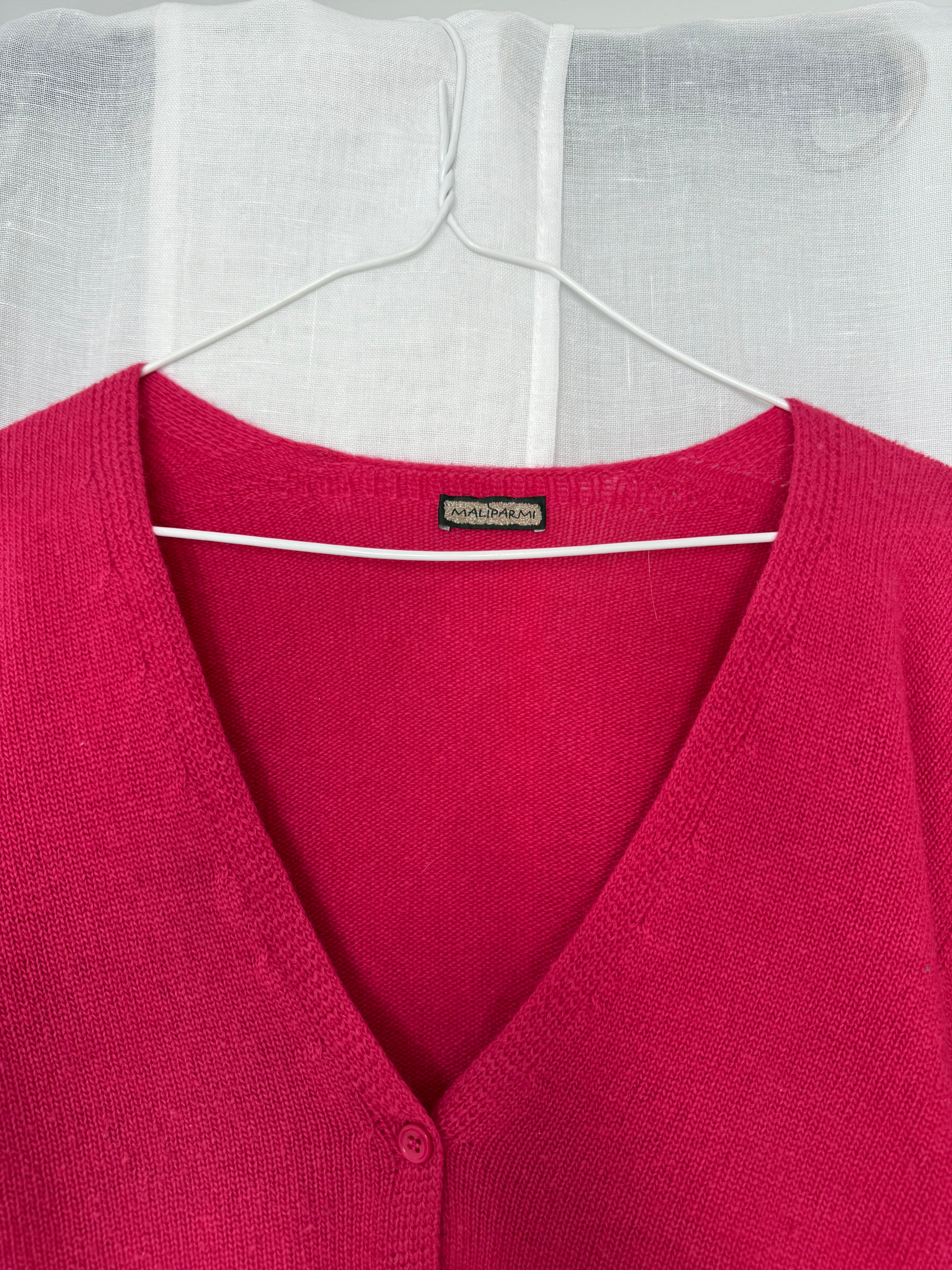 pink cashmere cardigan