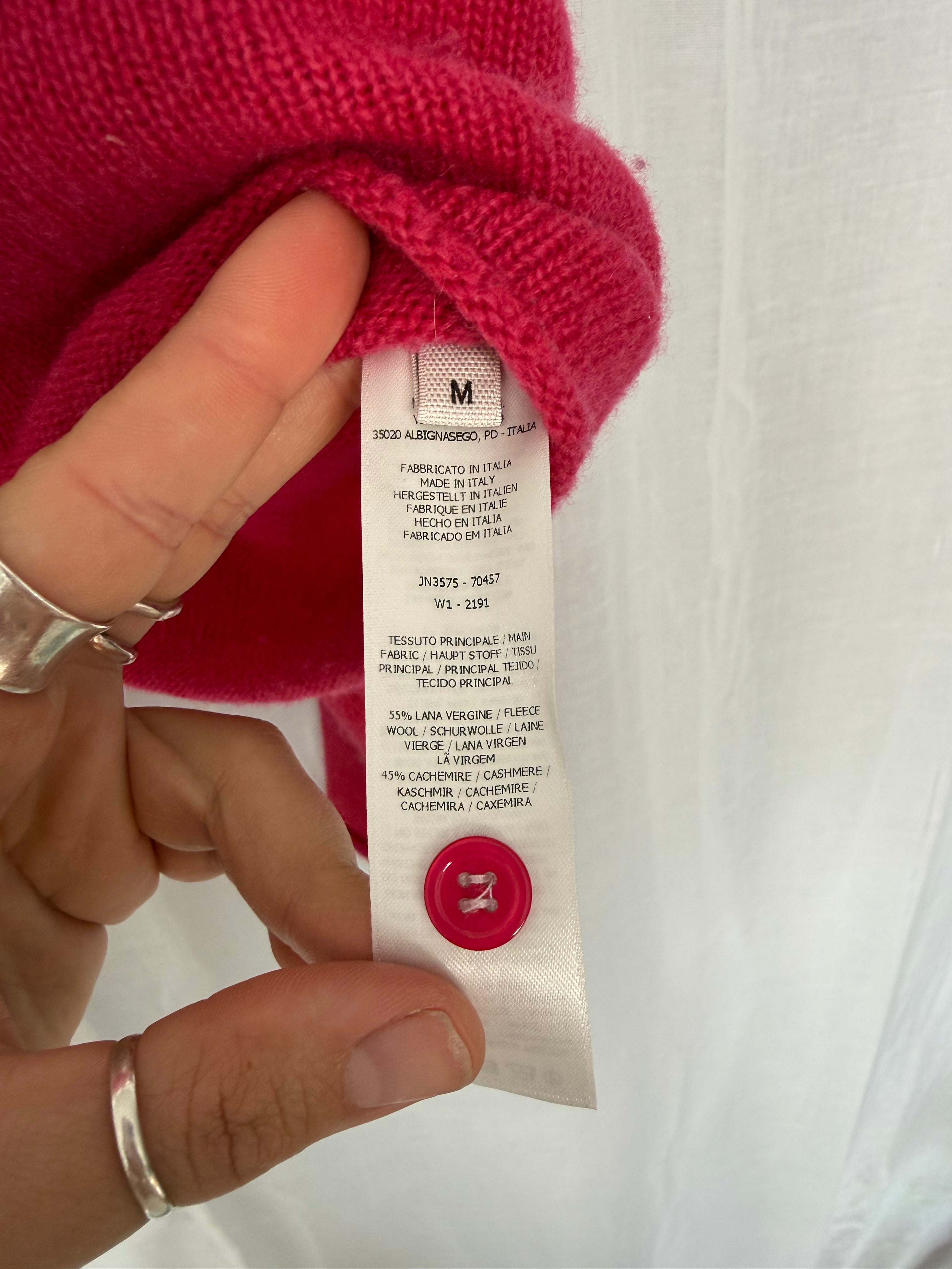 pink cashmere cardigan