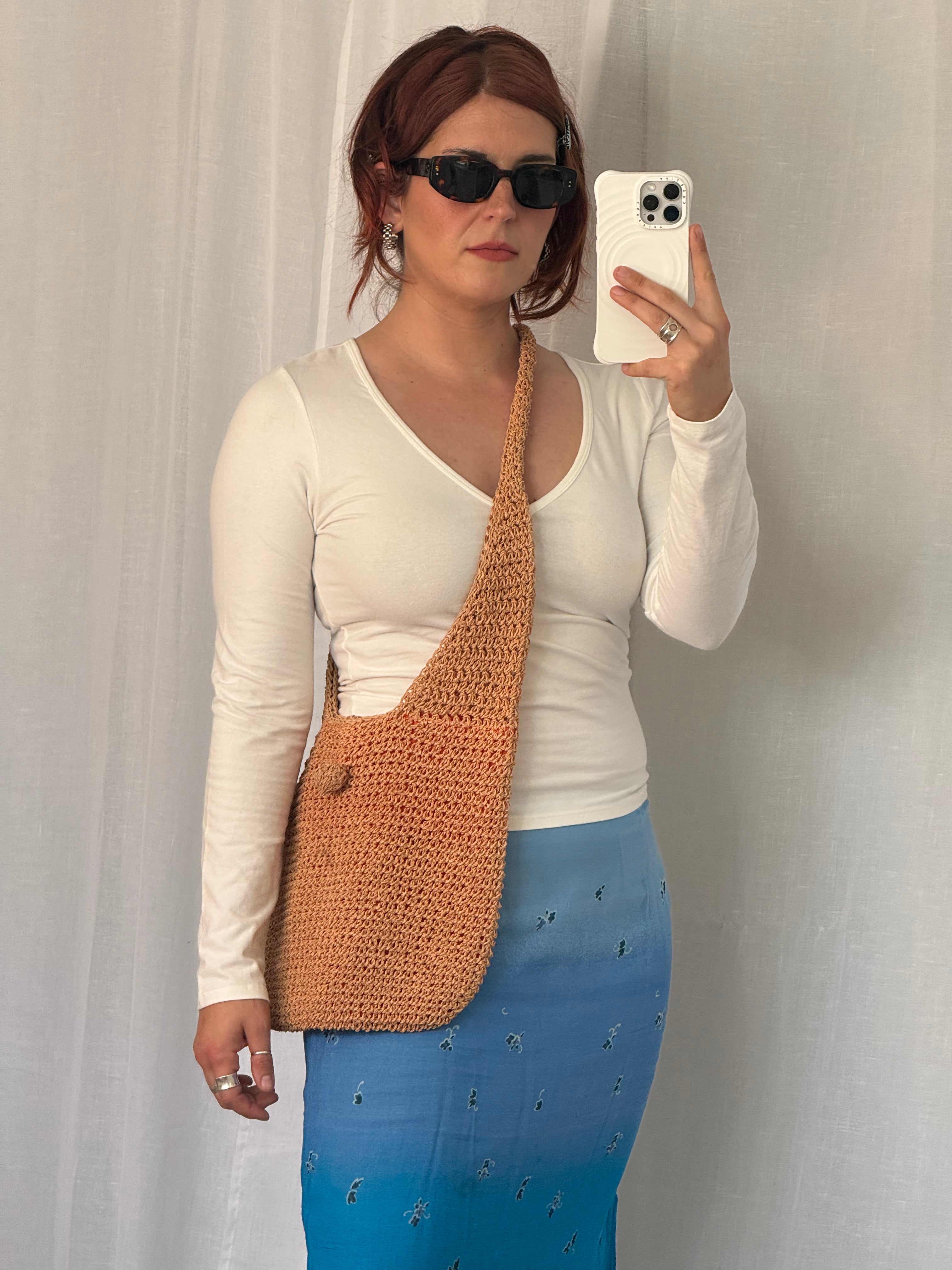 ✦ woven crochet shoulder bag ✦
