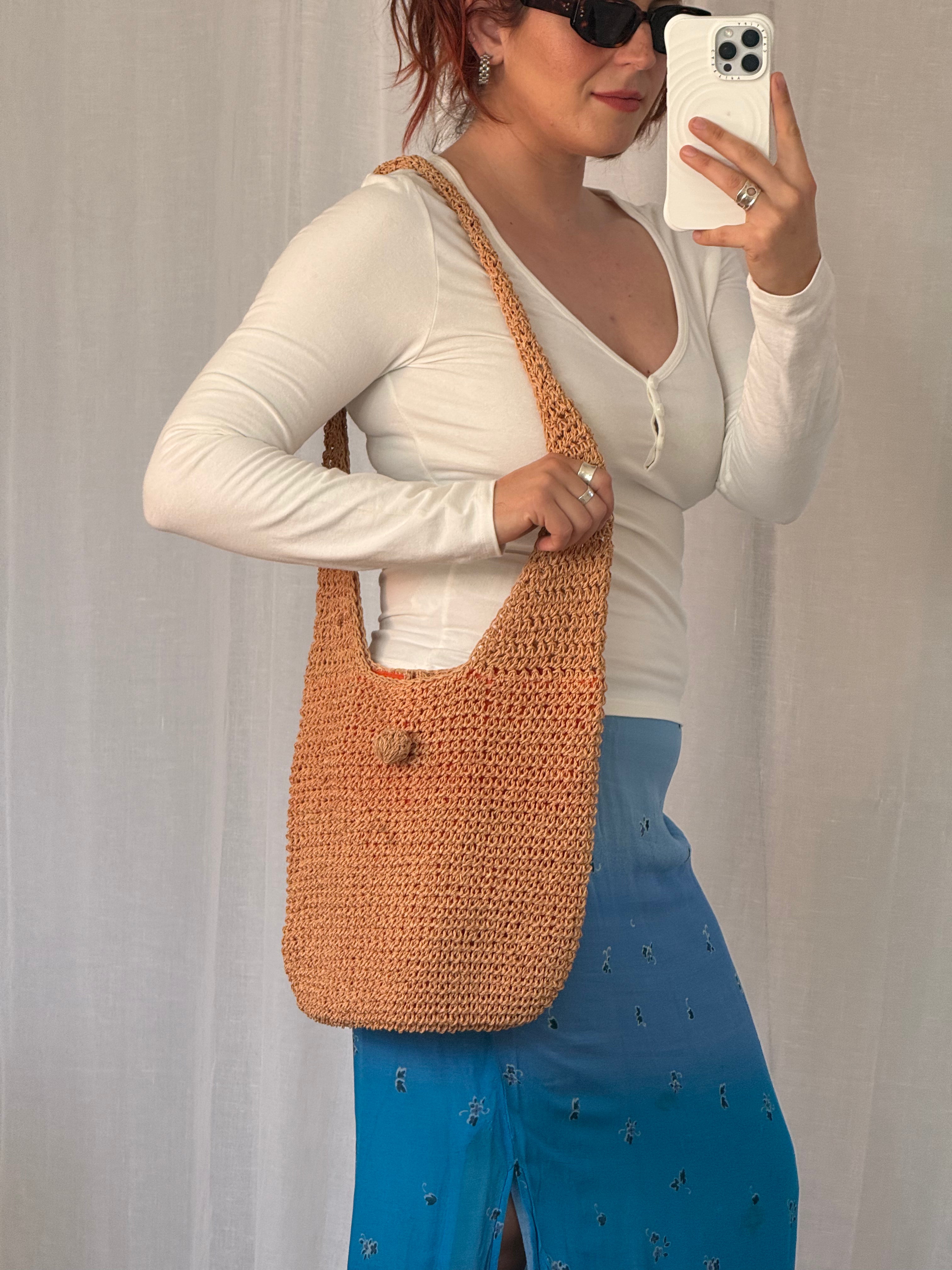 ✦ woven crochet shoulder bag ✦