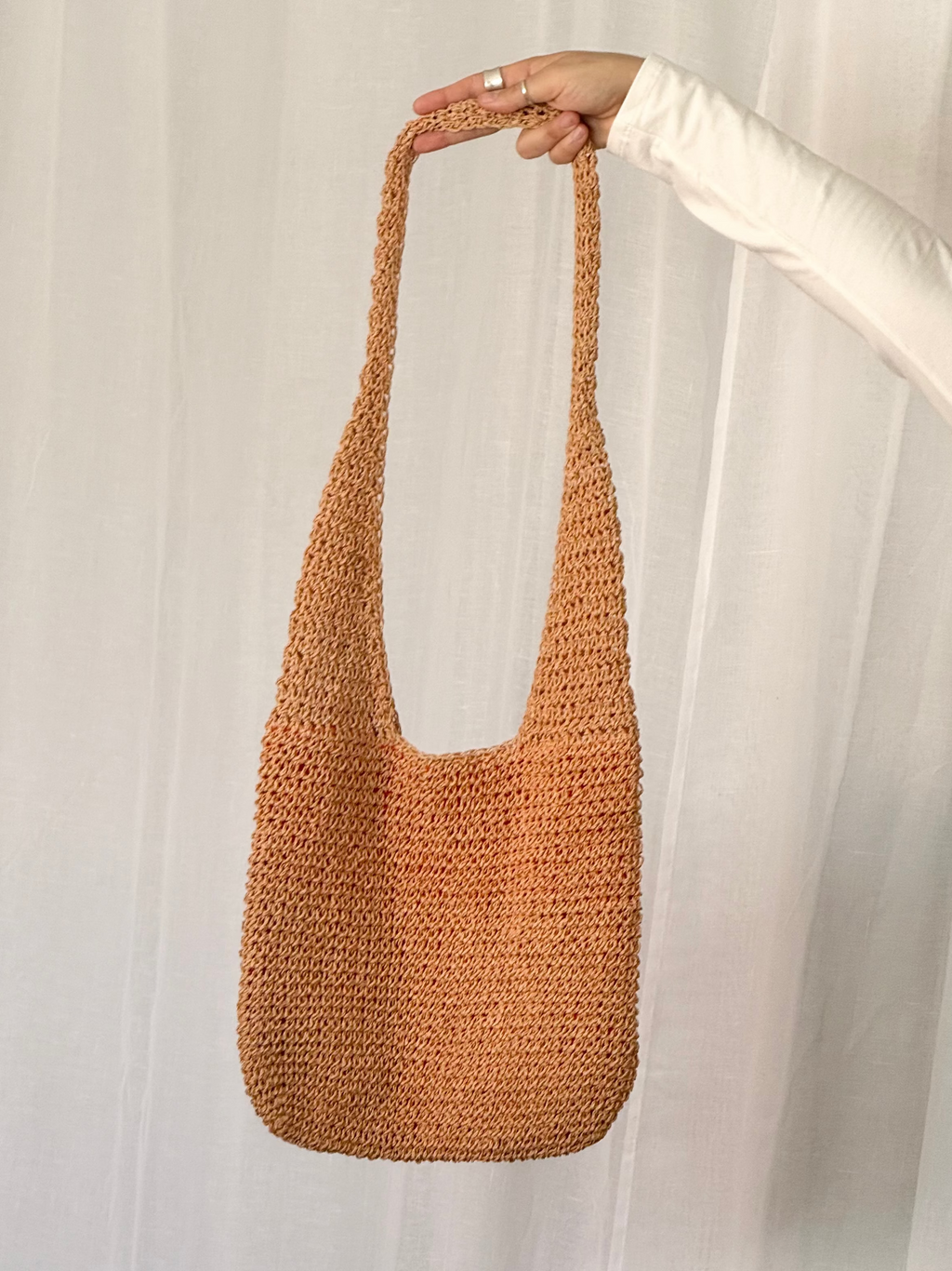 ✦ woven crochet shoulder bag ✦