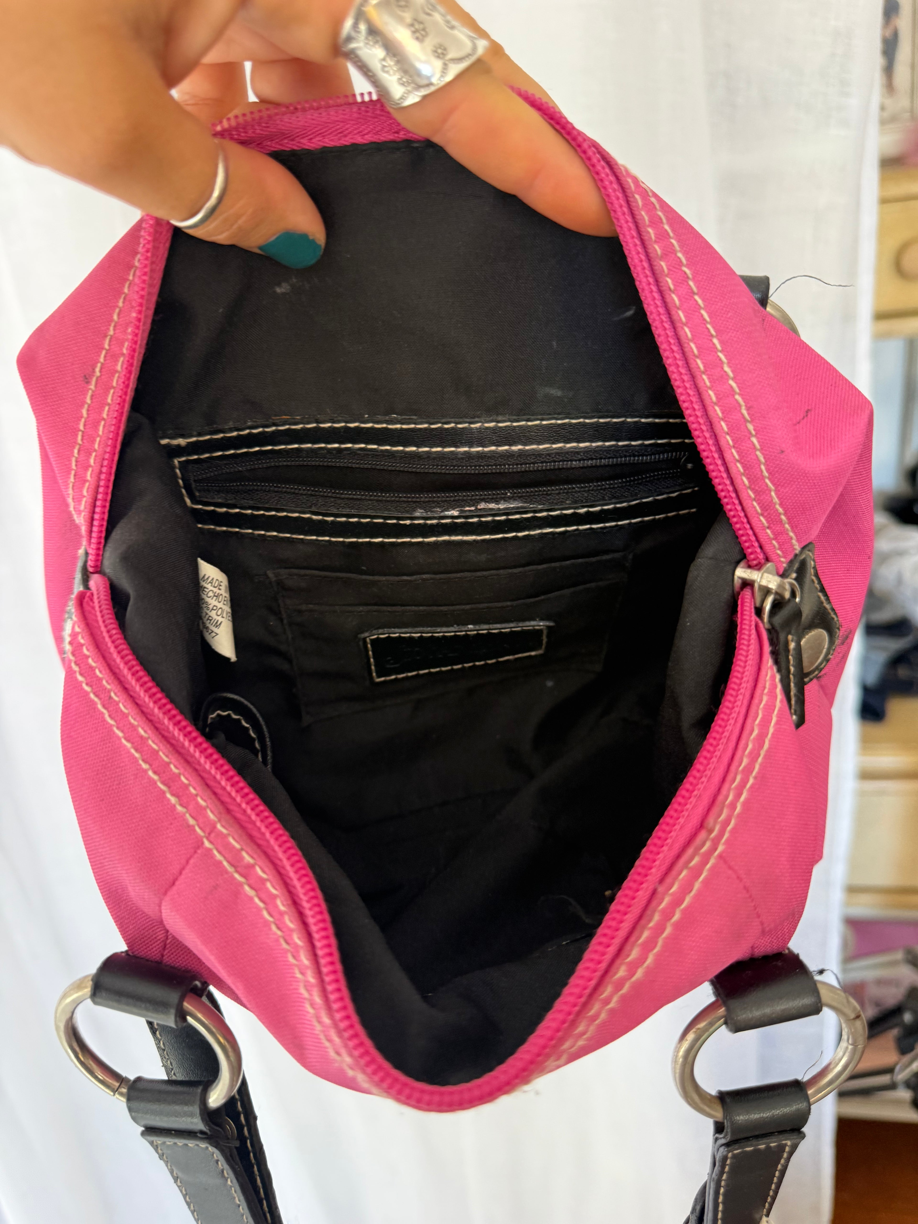 pink black 90s shoulder bag ⋆