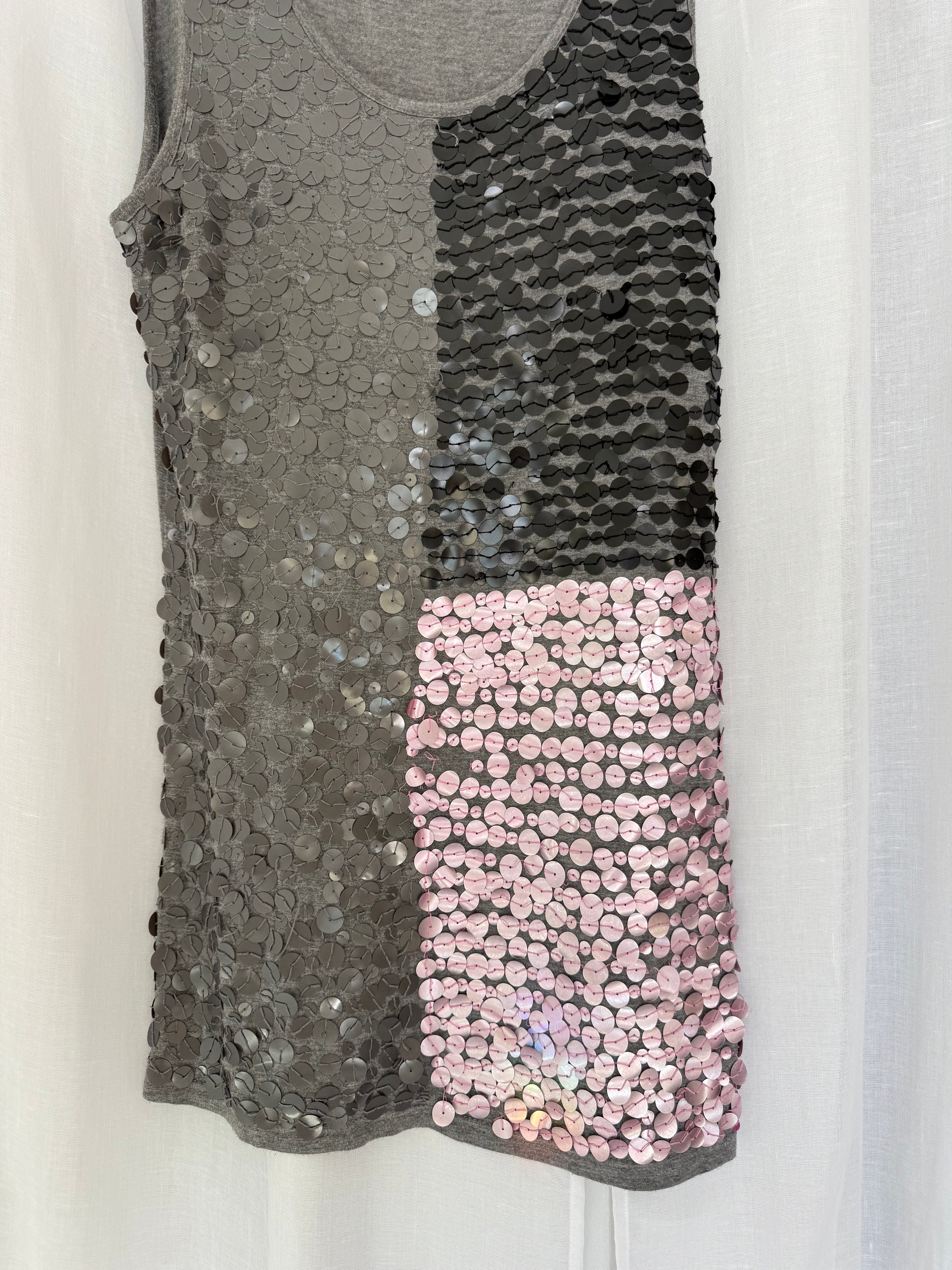 oversized paillette sequin mini dress ✧