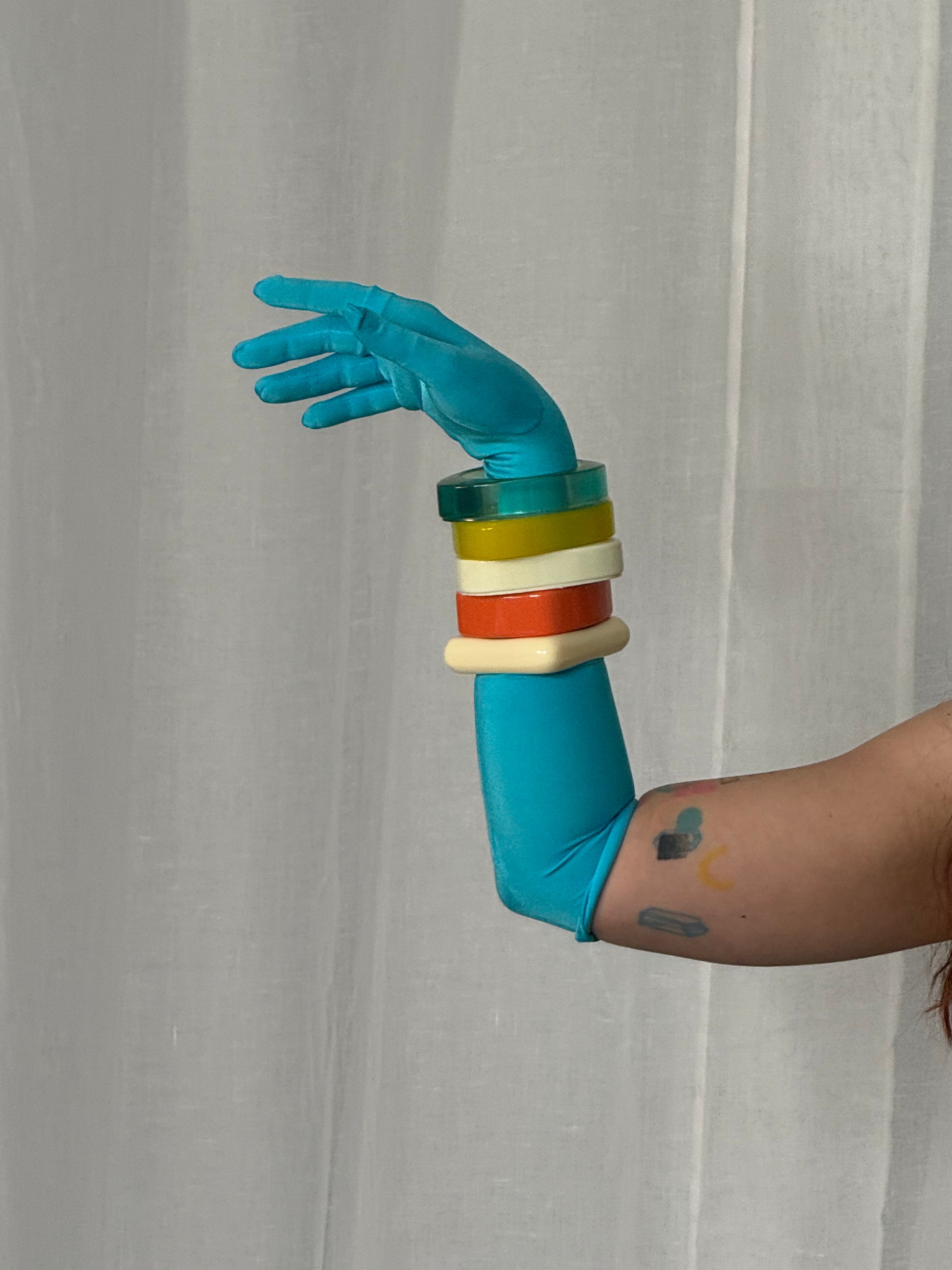 handmade geometric resin bangle