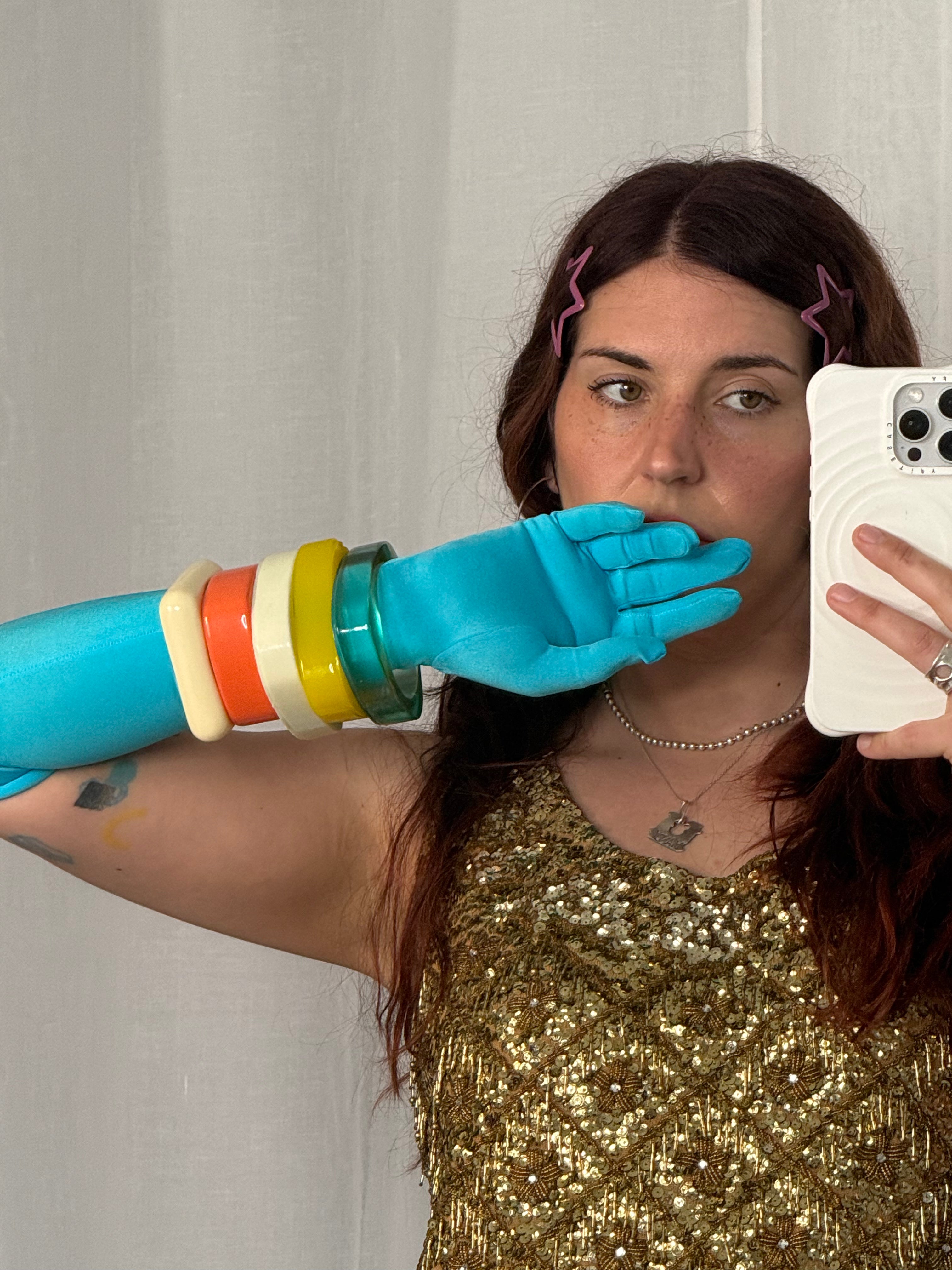 handmade geometric resin bangle