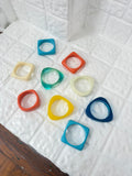 handmade geometric resin bangle