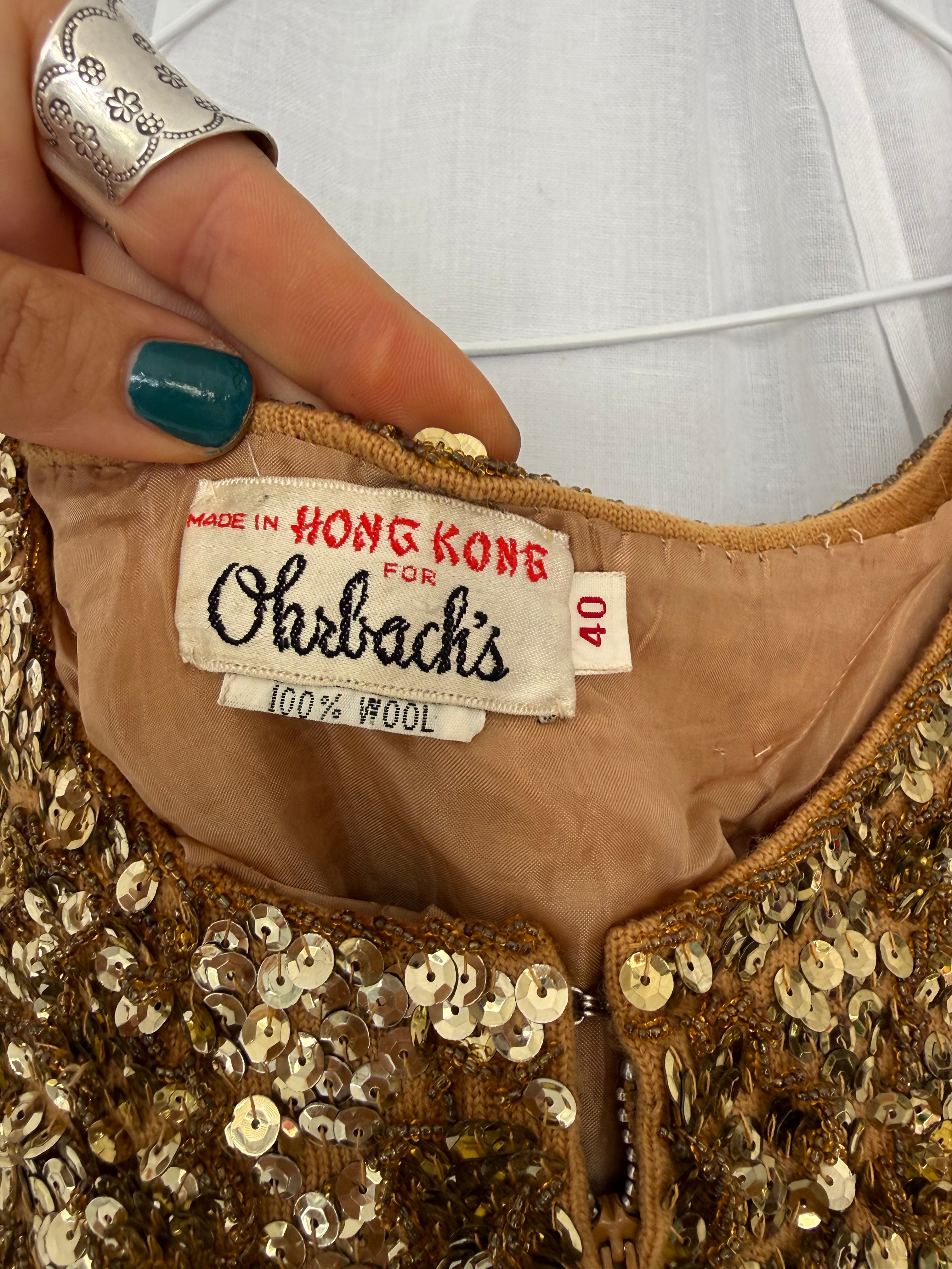 vintage gold sequin top
