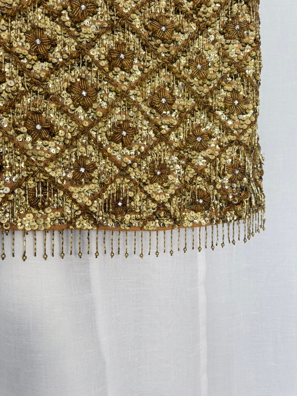 ✦✨ golden mardi gras beaded fringe tank ✨✦