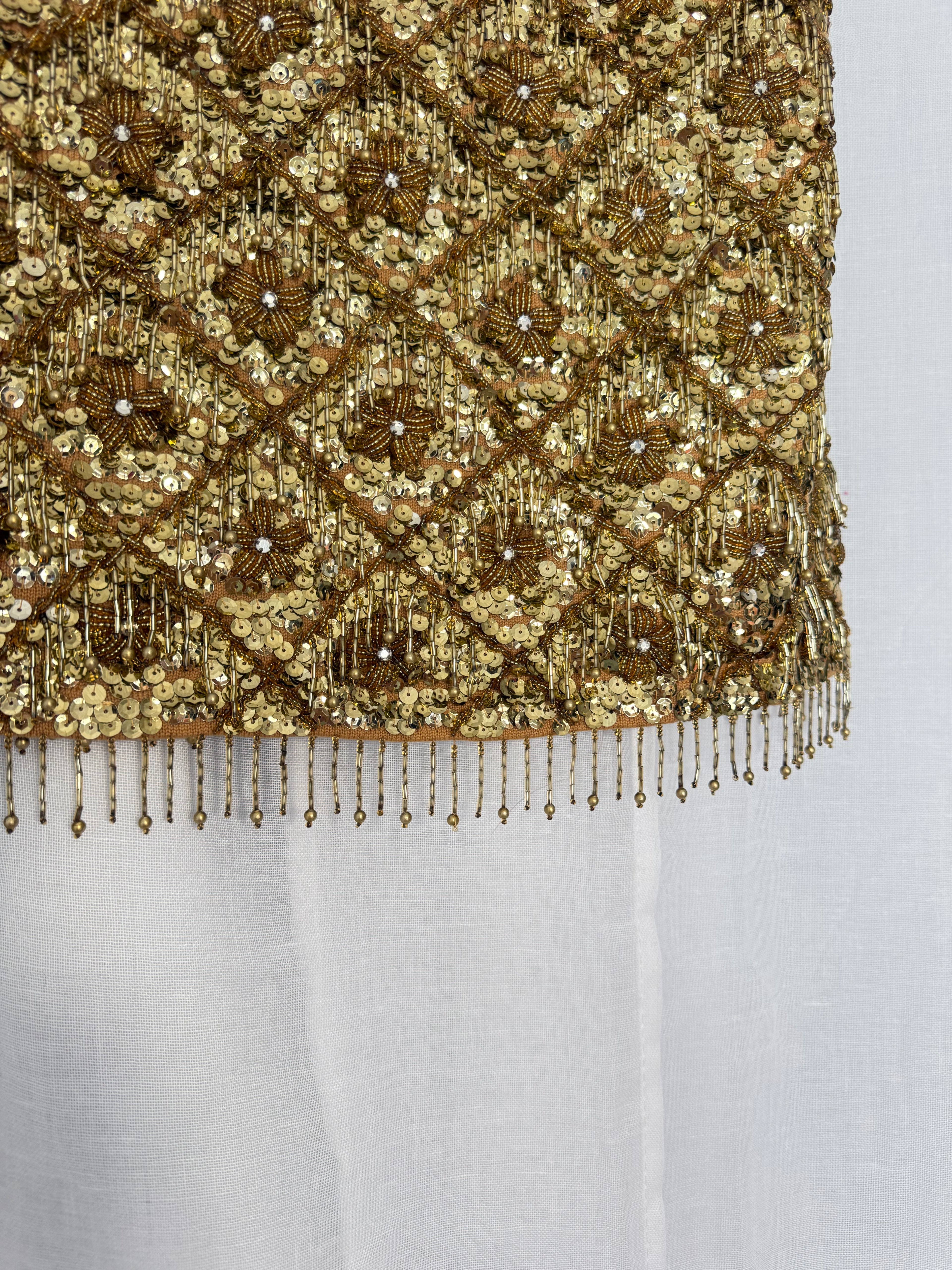 ✦✨ golden mardi gras beaded fringe tank ✨✦