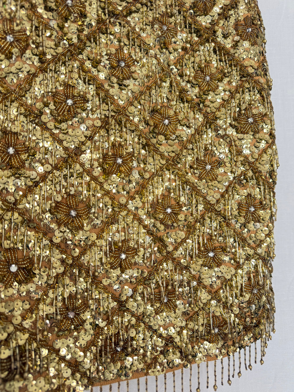 ✦✨ golden mardi gras beaded fringe tank ✨✦