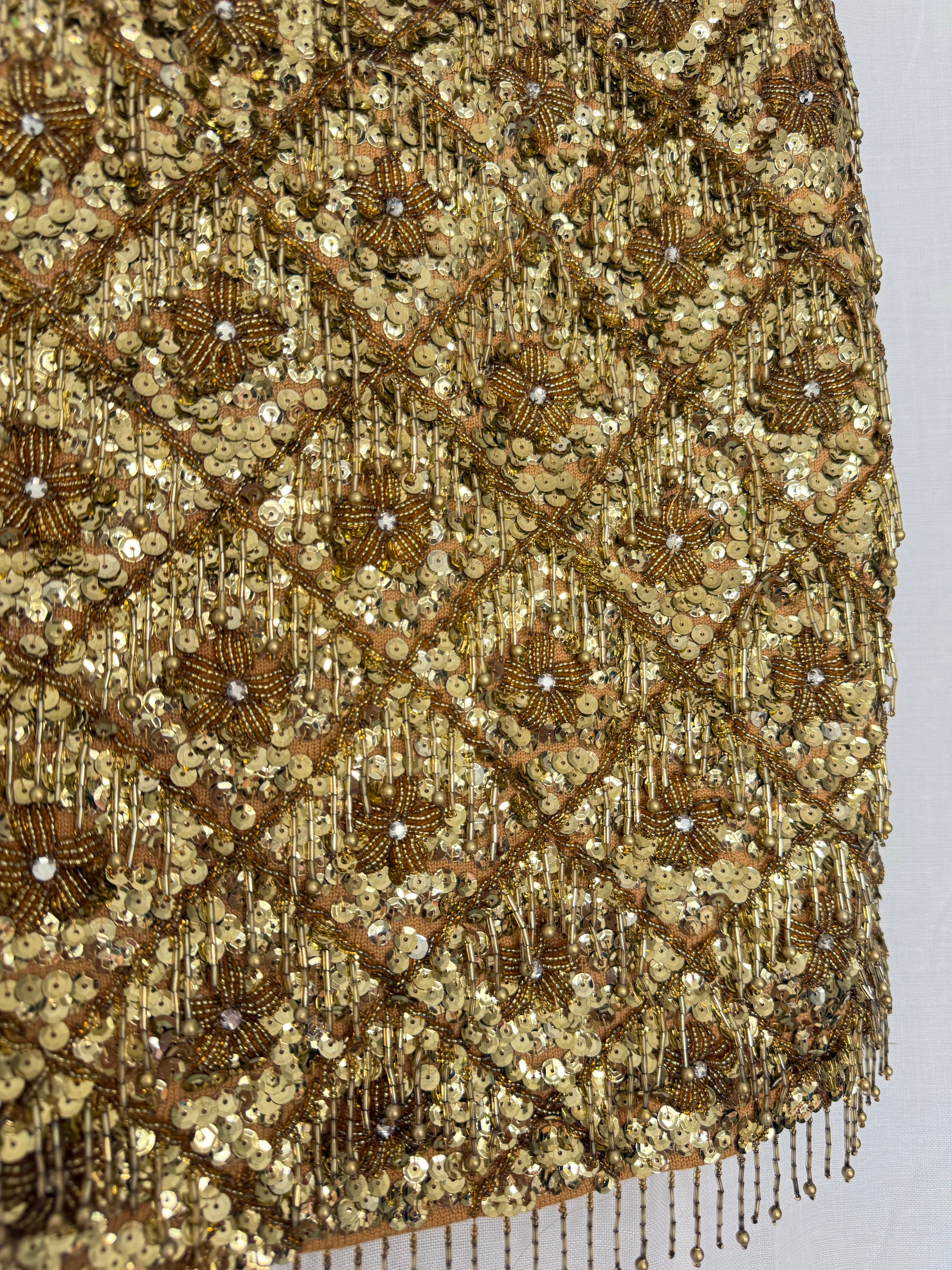 ✦✨ golden mardi gras beaded fringe tank ✨✦