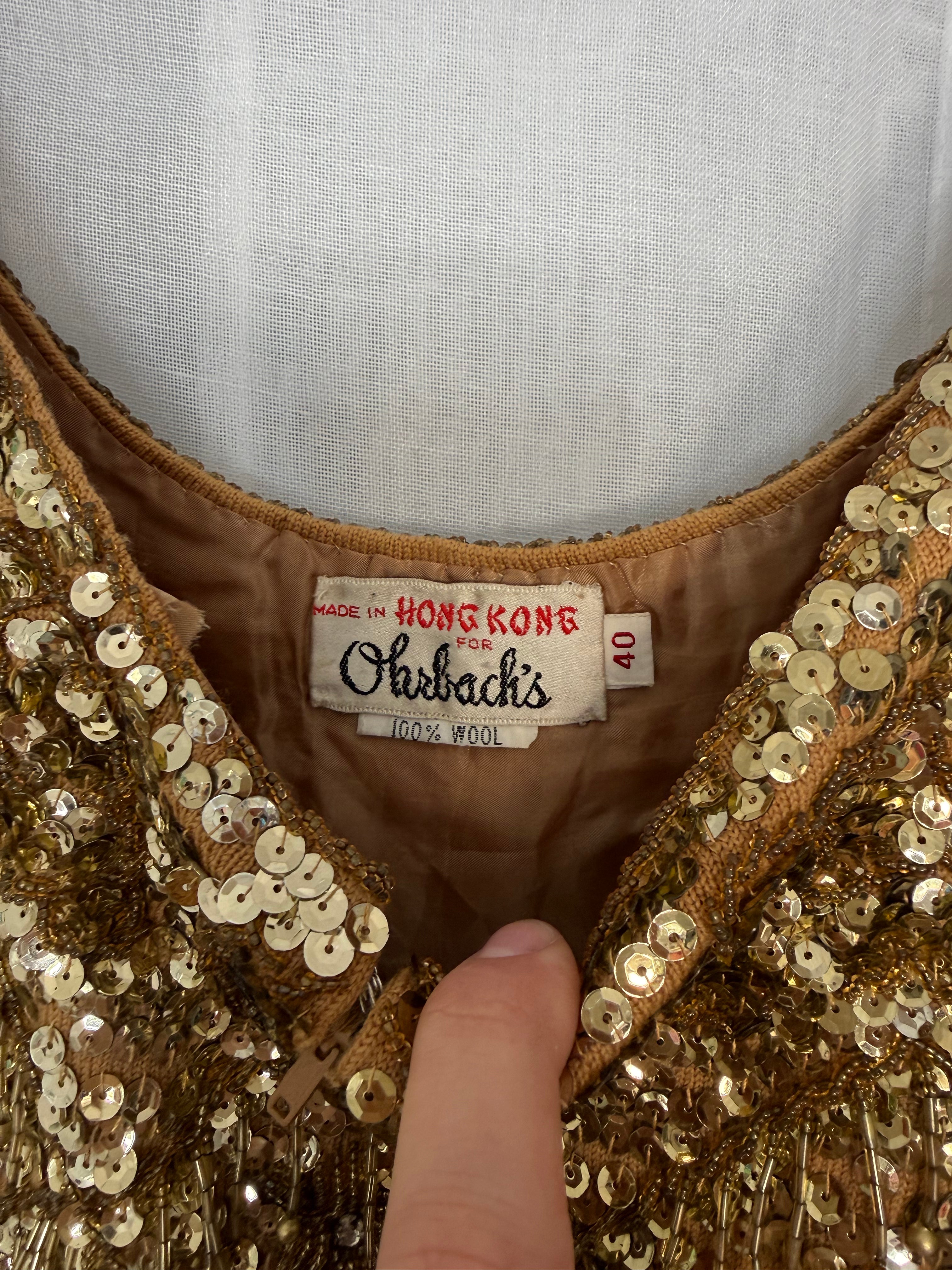 ✦✨ golden mardi gras beaded fringe tank ✨✦