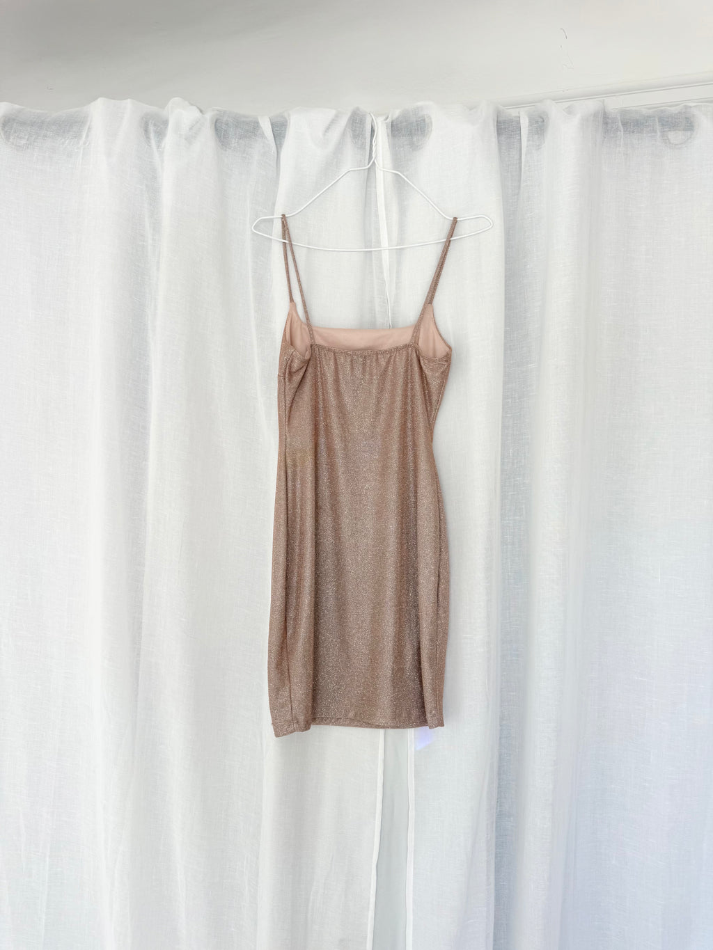 metallic shimmer bodycon mini dress ✧