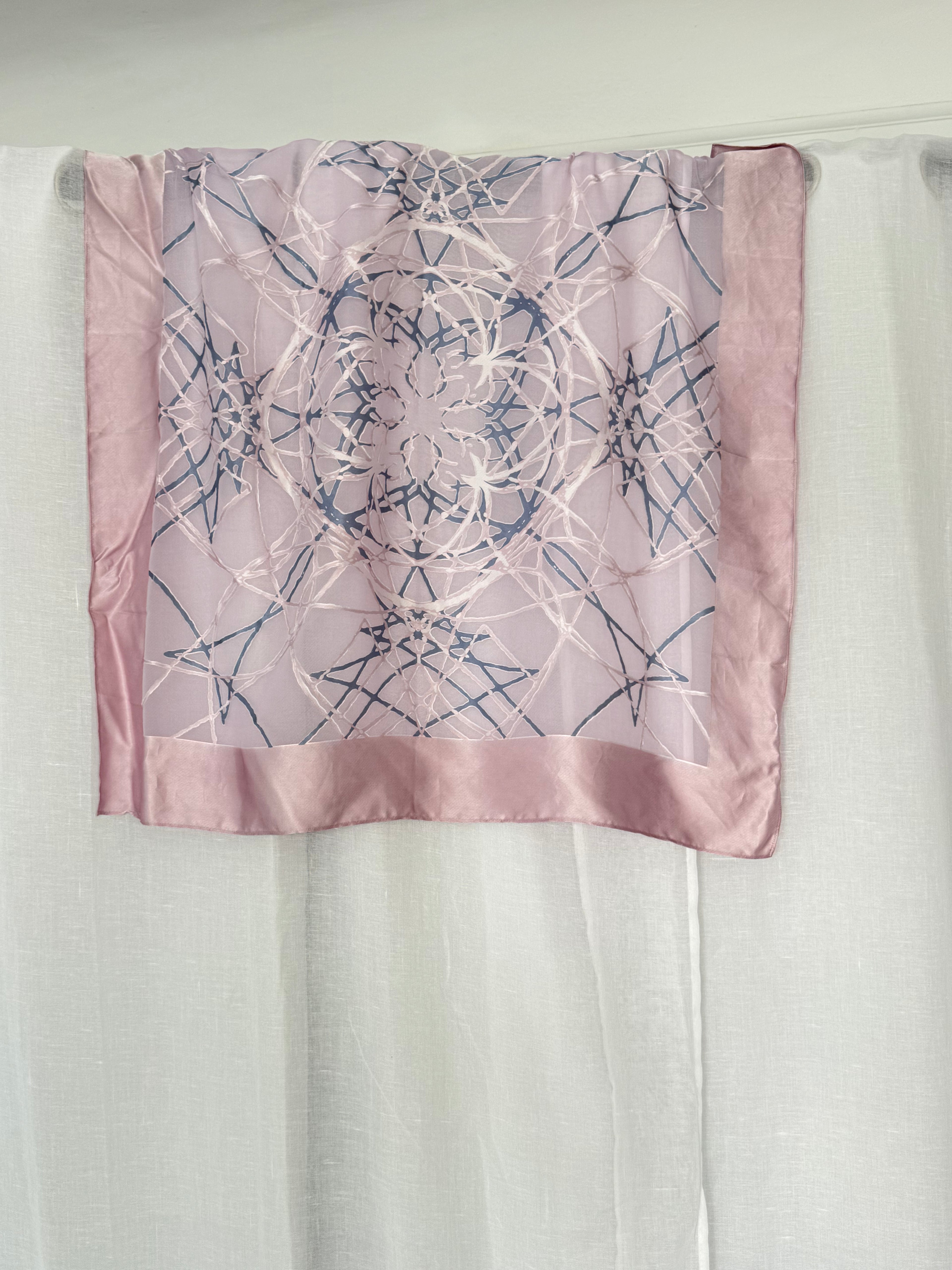 ✿ vintage sheer web print scarf ✿