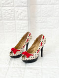 ✶ polka dot pin up platform heels ✶