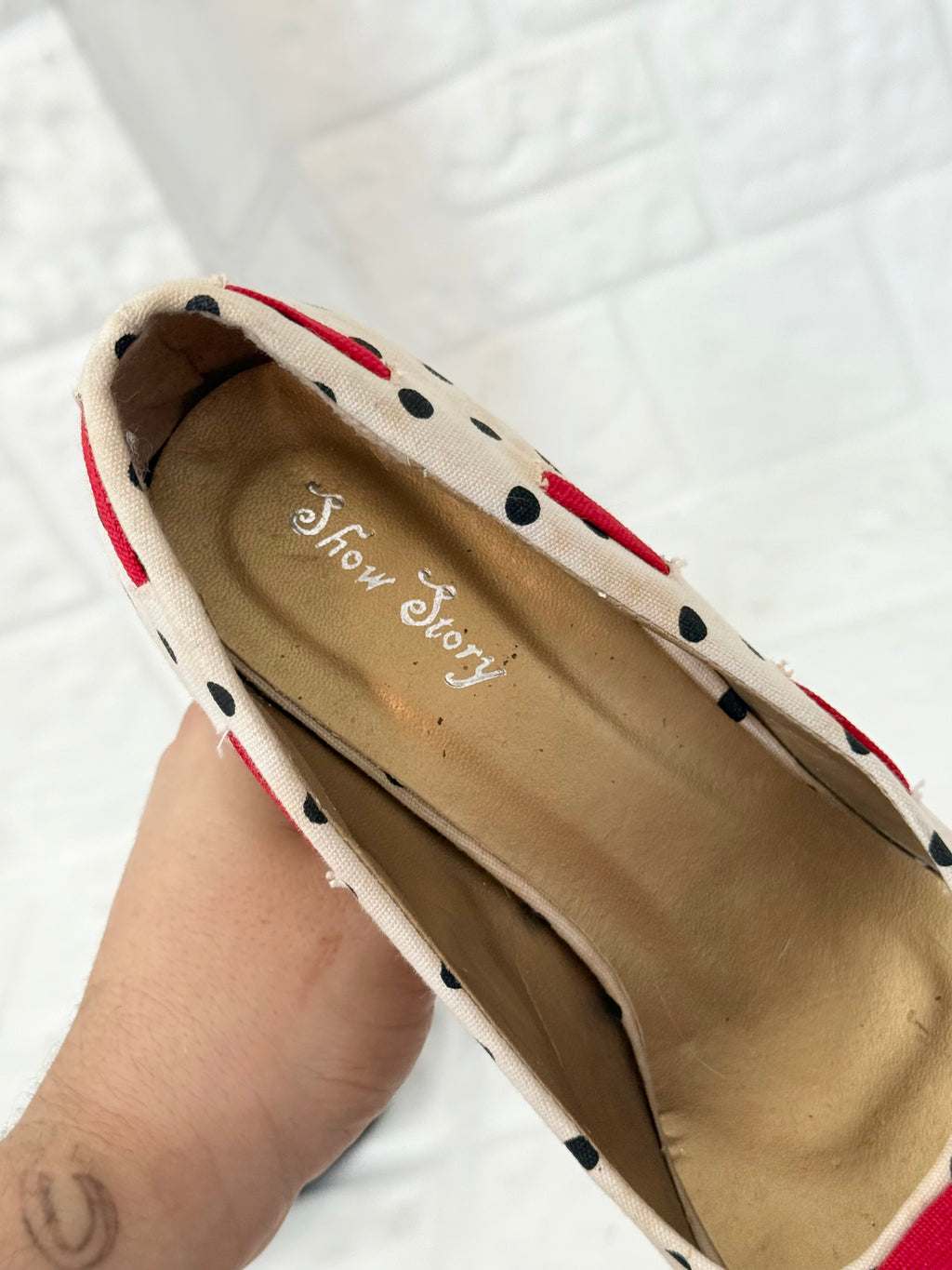 ✶ polka dot pin up platform heels ✶