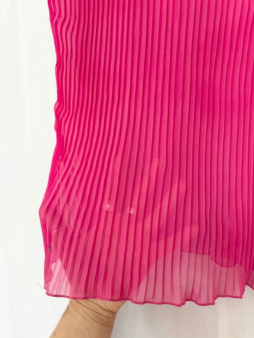 ✿ sheer hot pink y2k ruffle blouse ✿