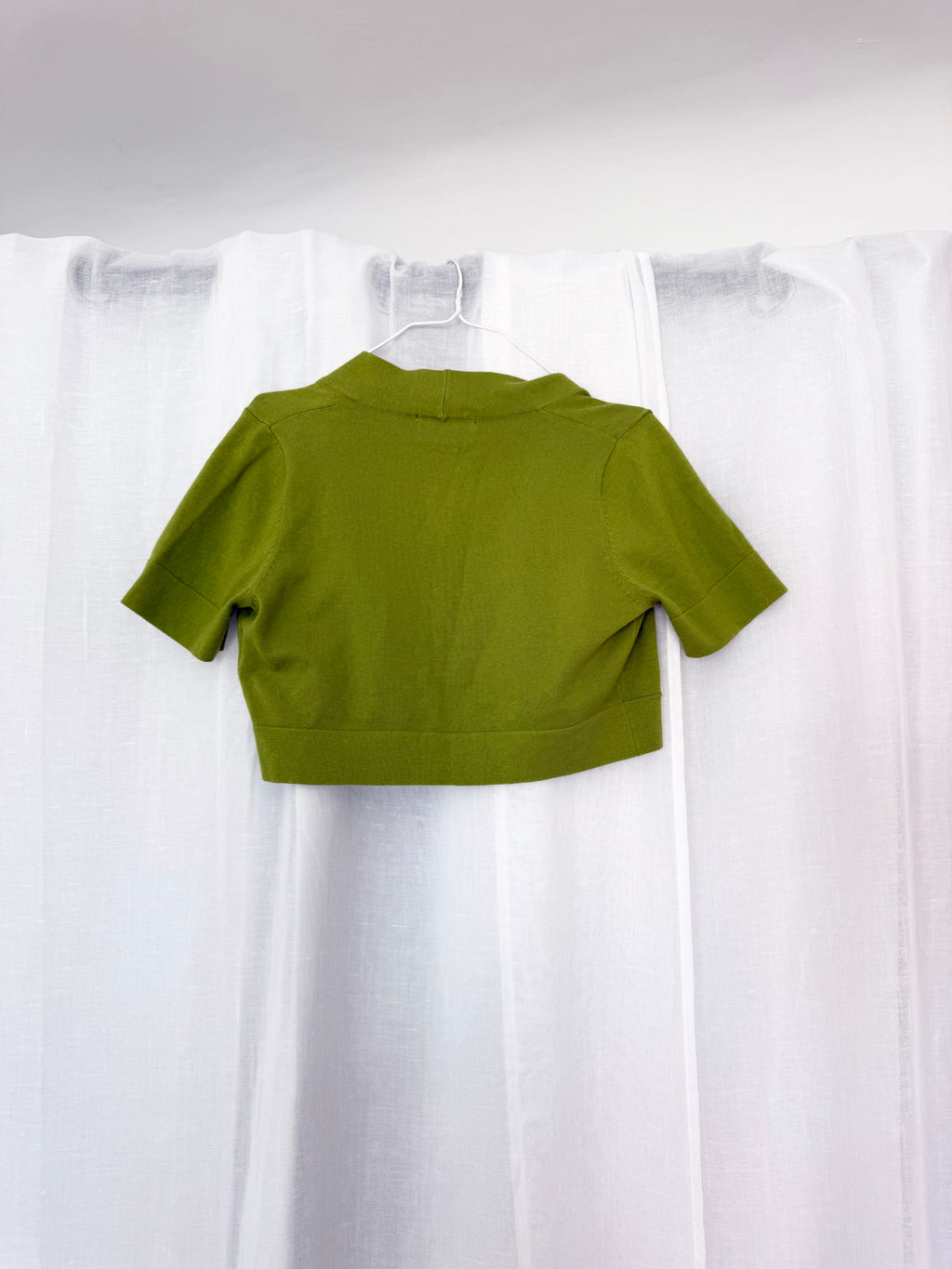 ✶ lime green cropped knit bolero ✶