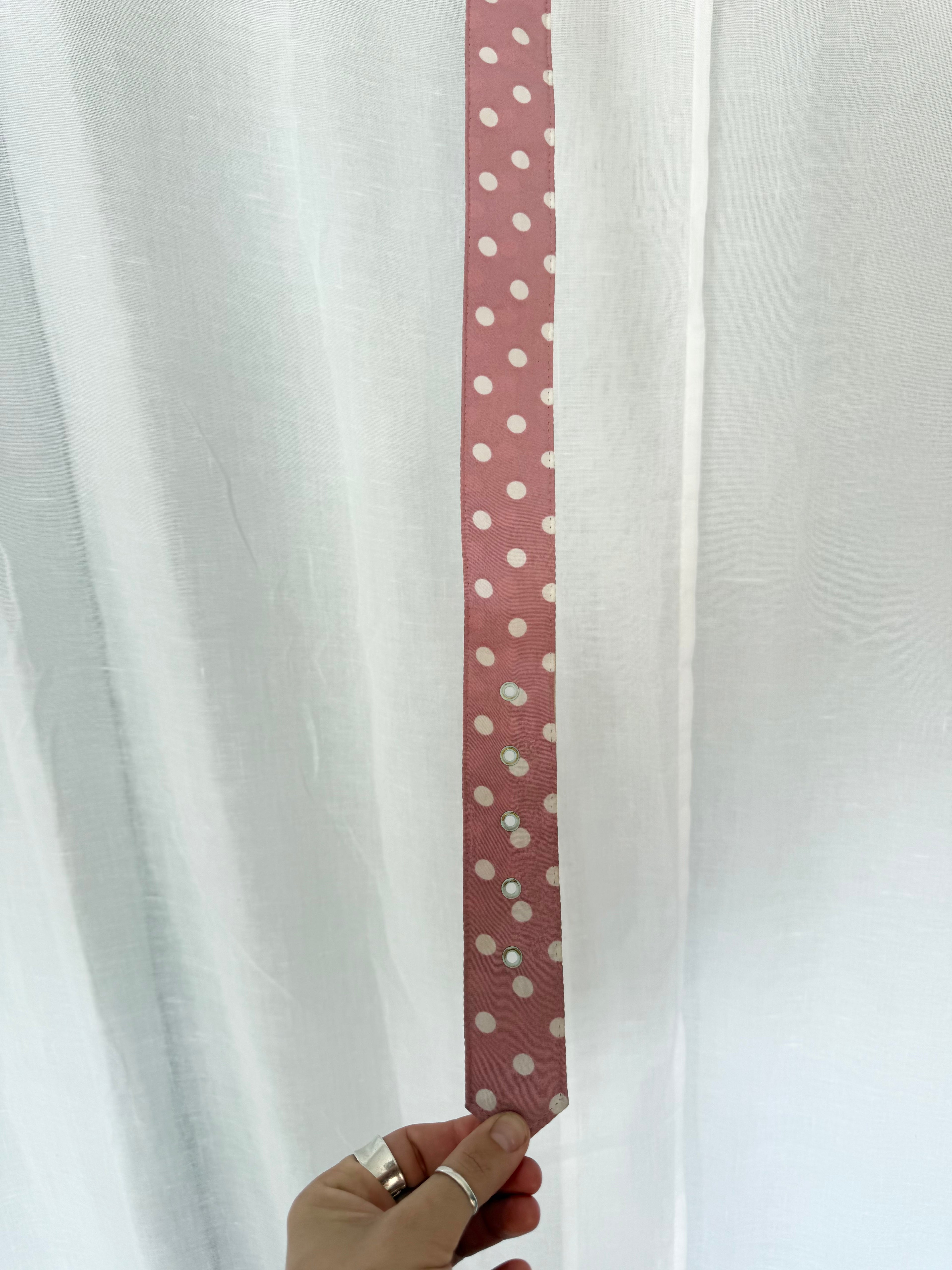 🎀 vintage pink polka dot belt 🎀