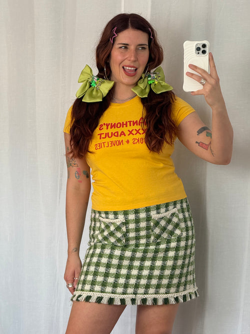 beaded safety pin bow barrette