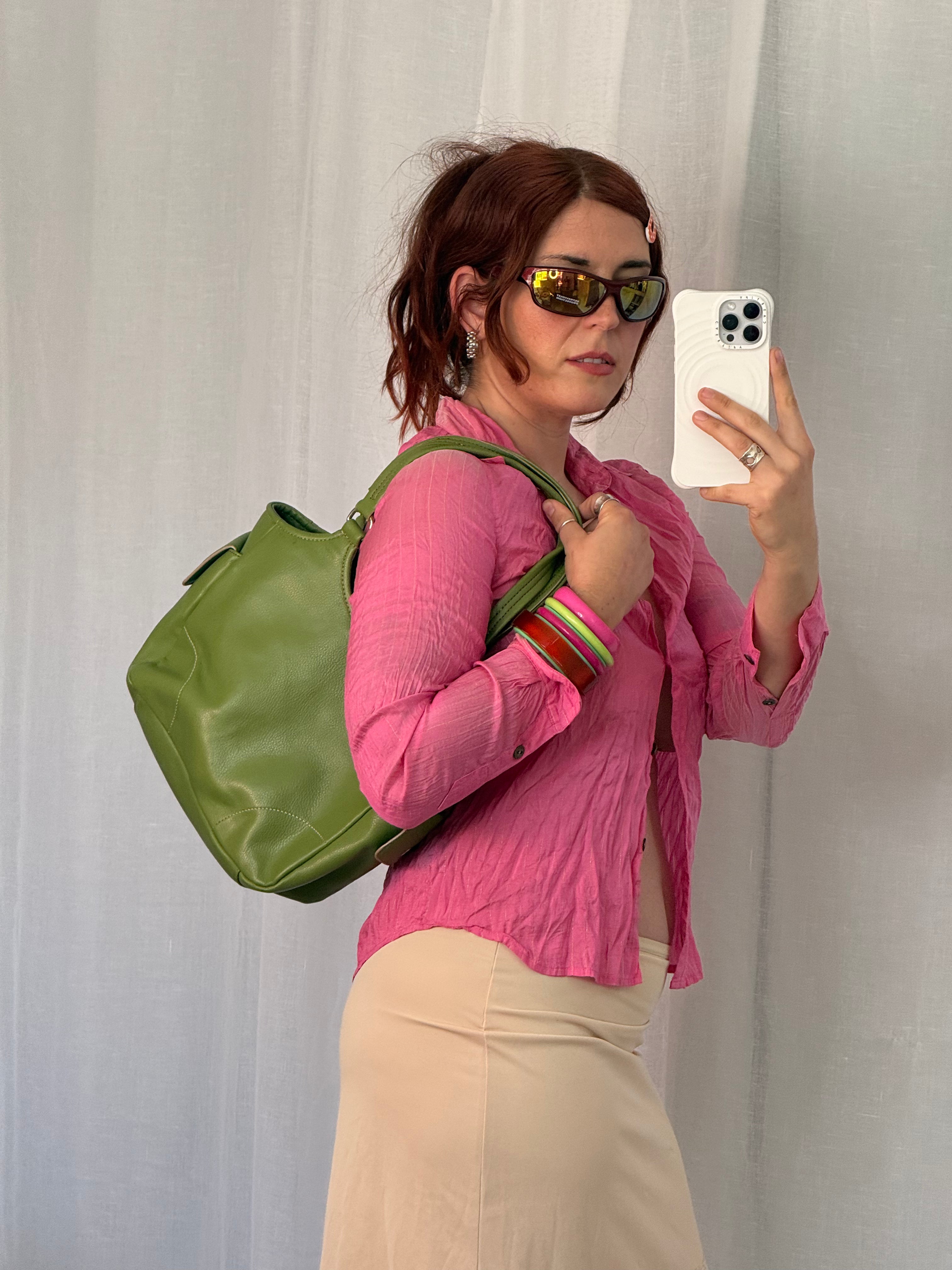 ✿ olive green y2k shoulder bag ✿