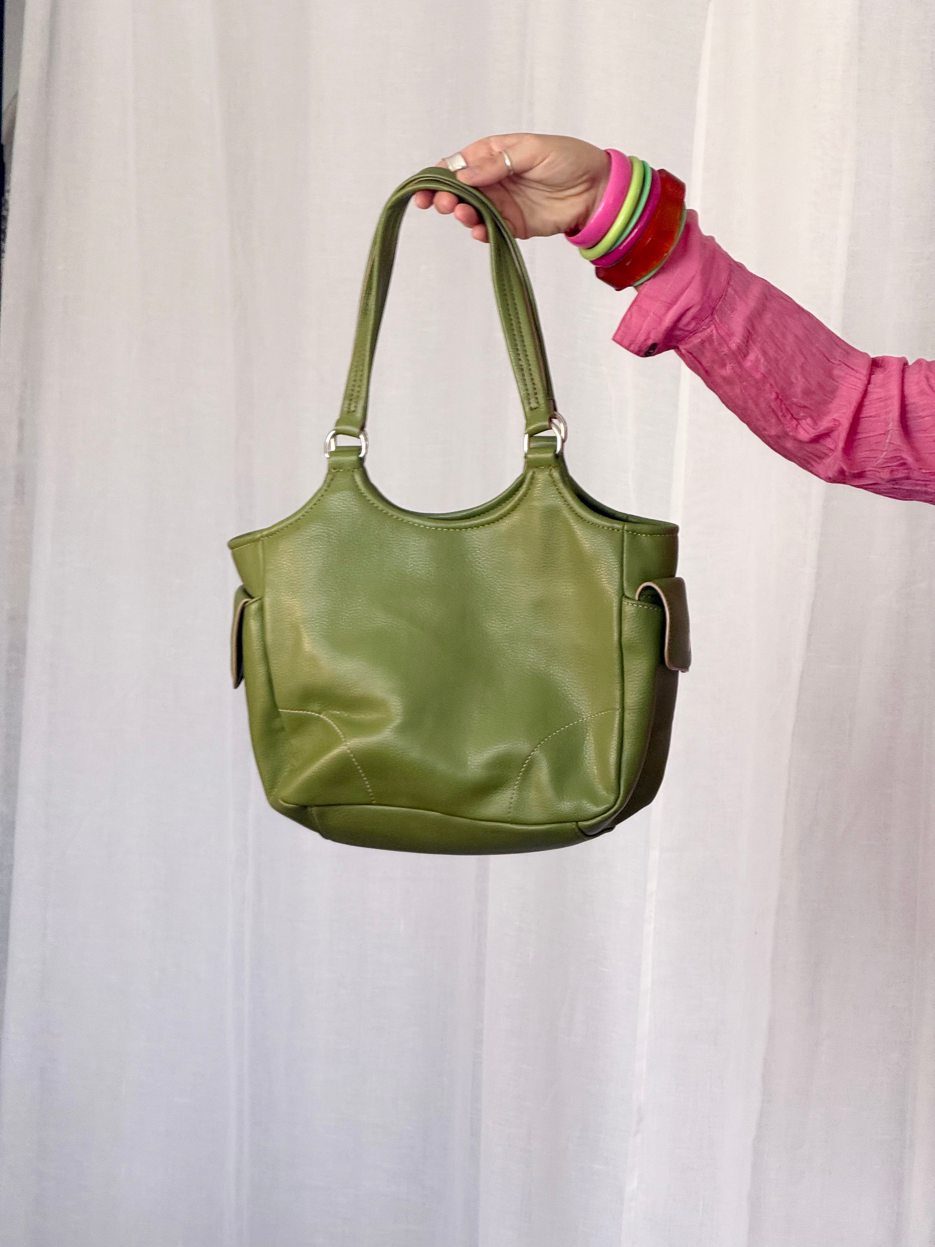 ✿ olive green y2k shoulder bag ✿