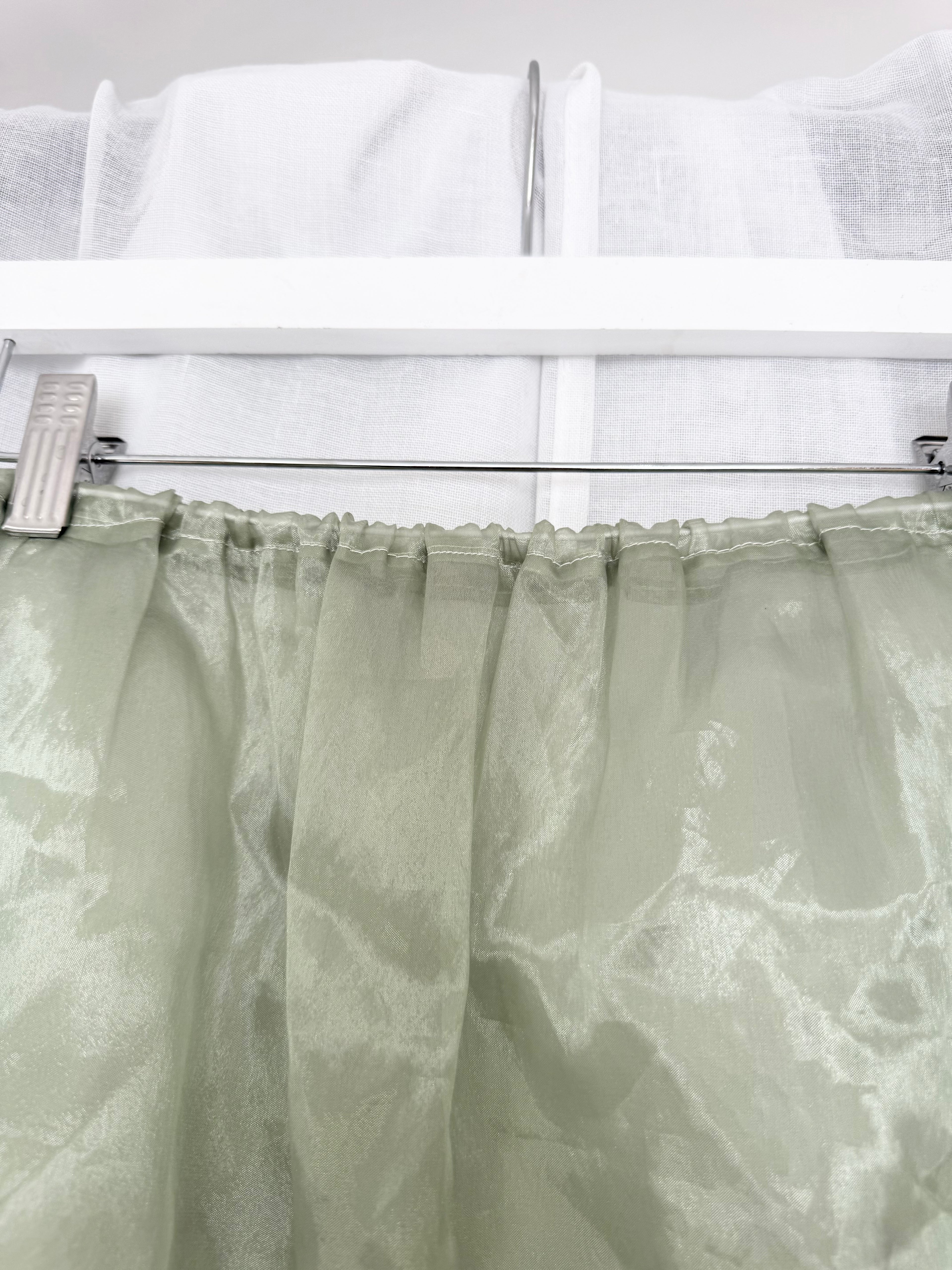 sheer sage organza midi skirt ✧ (28-36")
