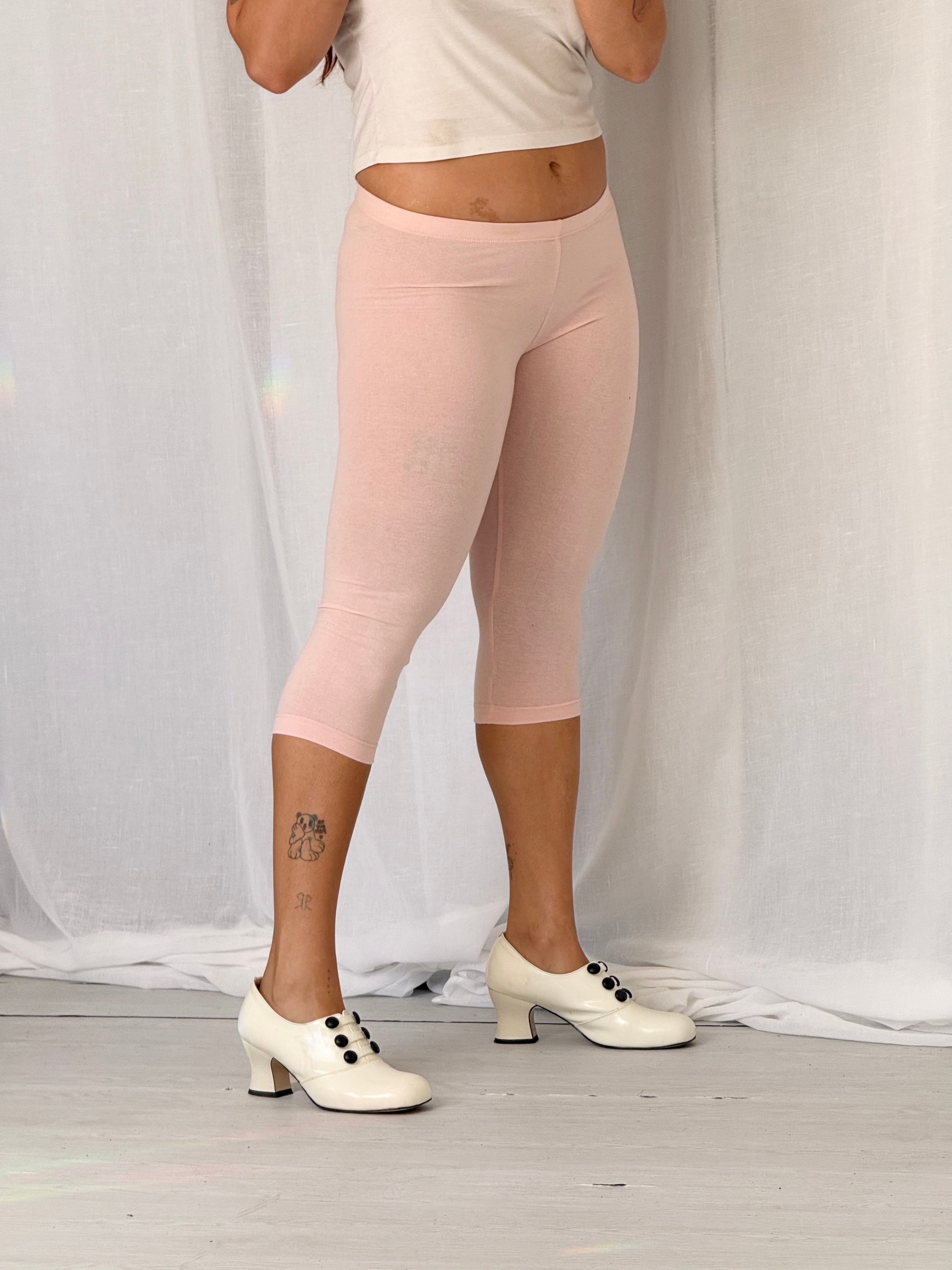 los angeles apparel baby pink capri leggings ✧ (26-30")