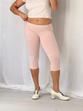 los angeles apparel baby pink capri leggings ✧ (26-30")