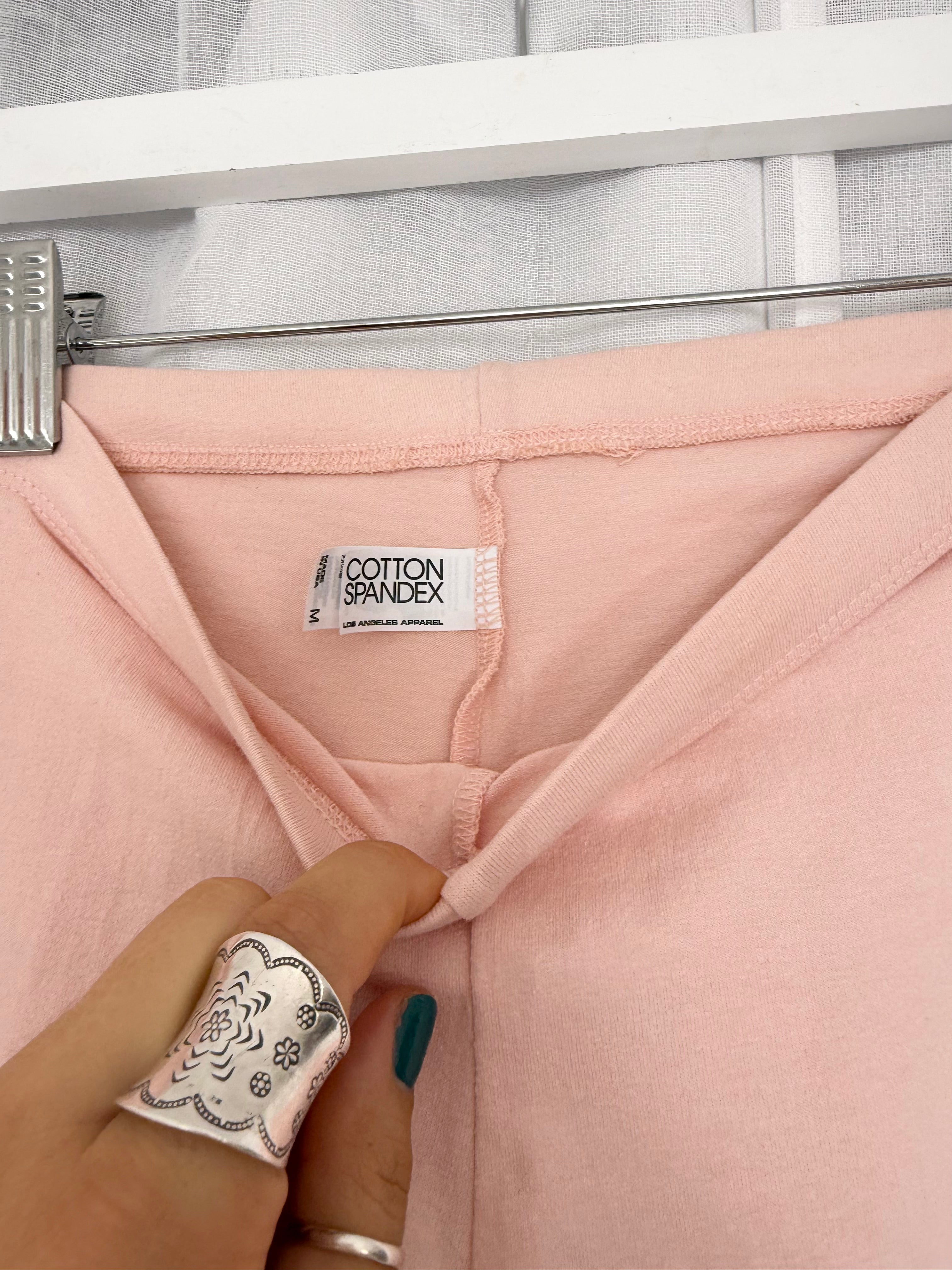 los angeles apparel baby pink capri leggings ✧ (26-30")