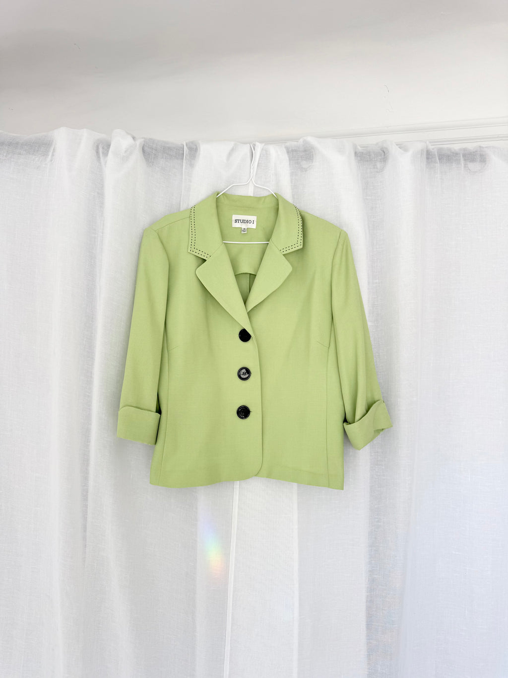 lime green oversized mod blazer ✧