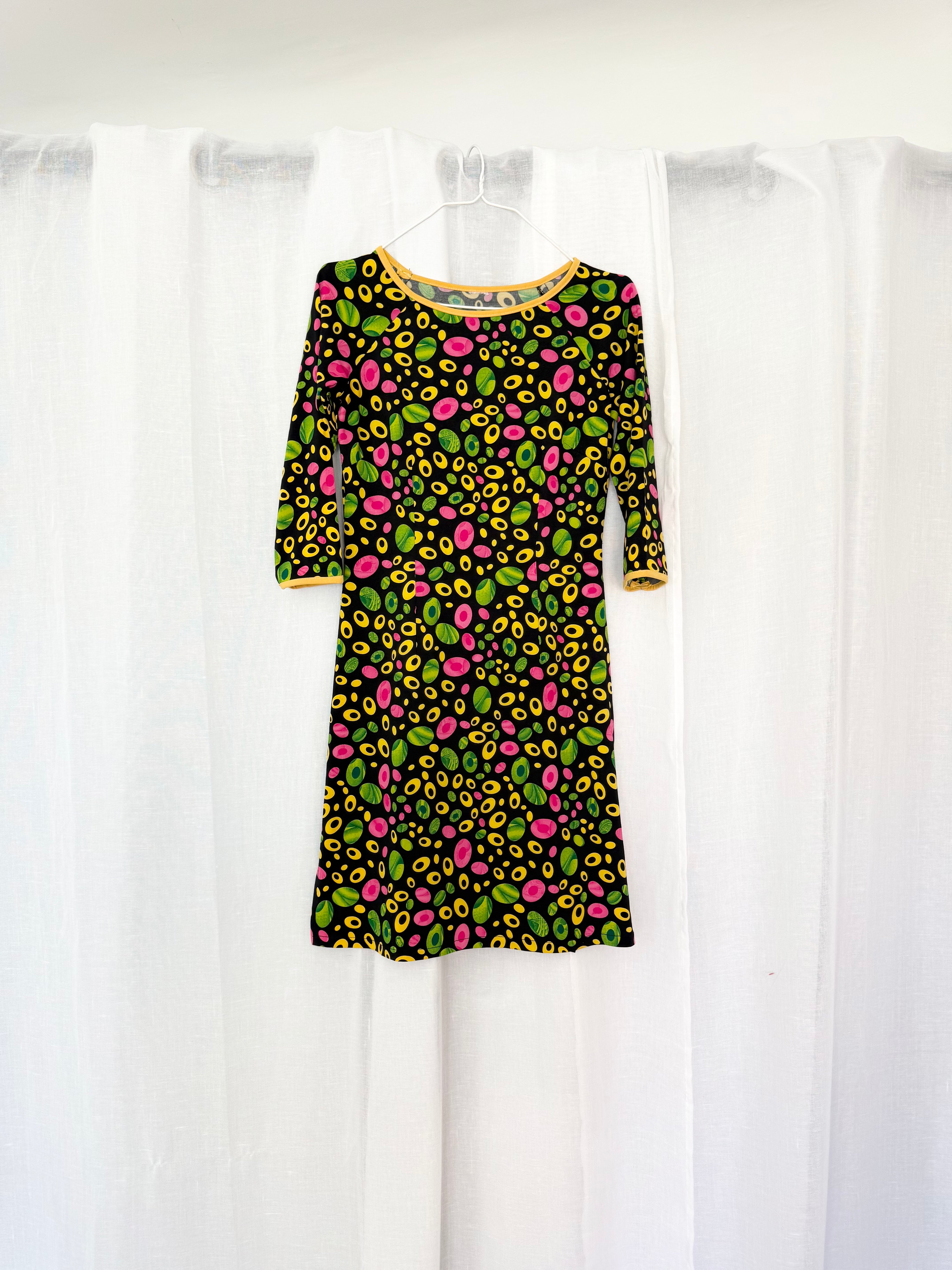 ✿ vintage psychedelic side slit mini dress ✿