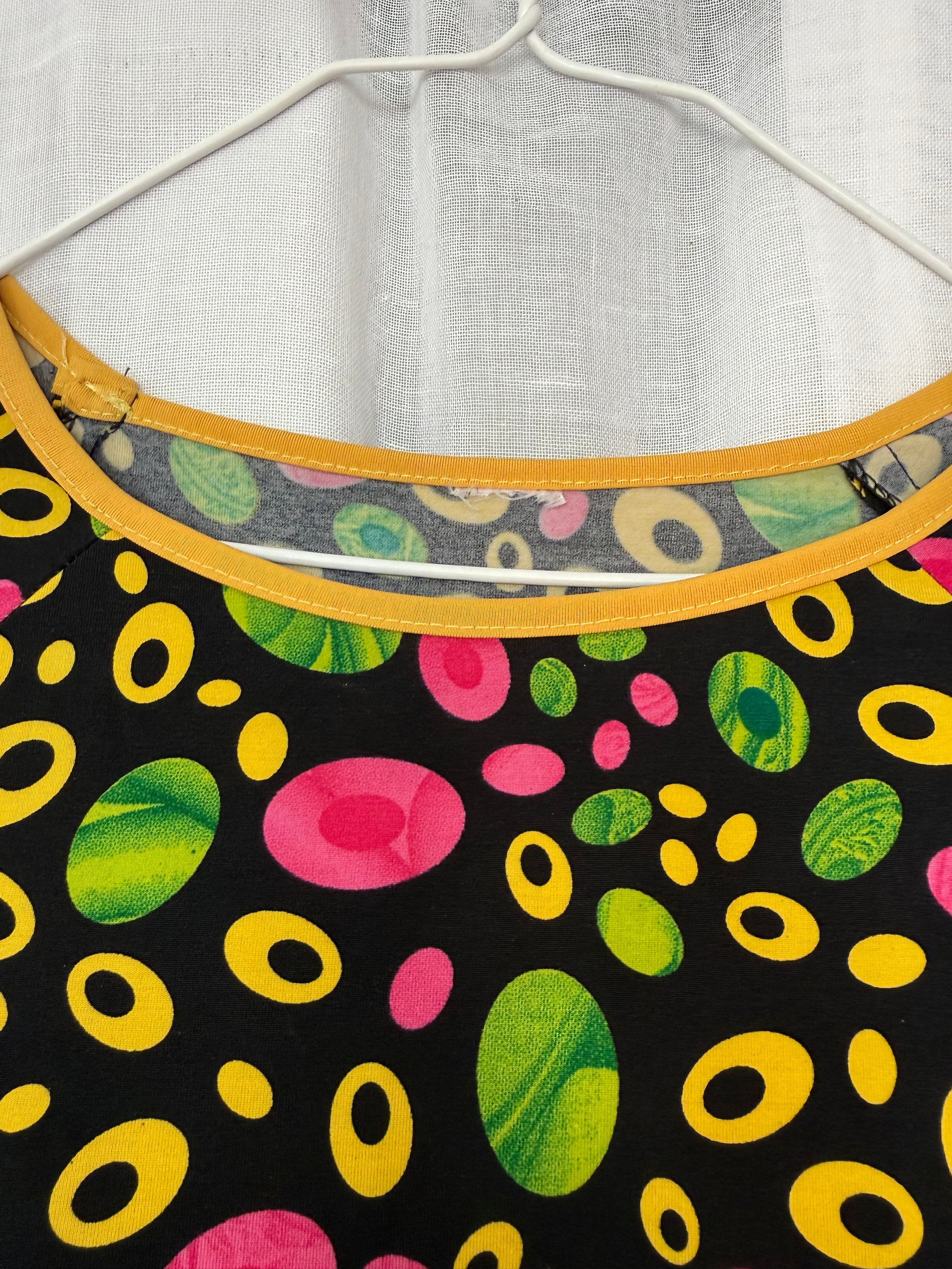 ✿ vintage psychedelic side slit mini dress ✿