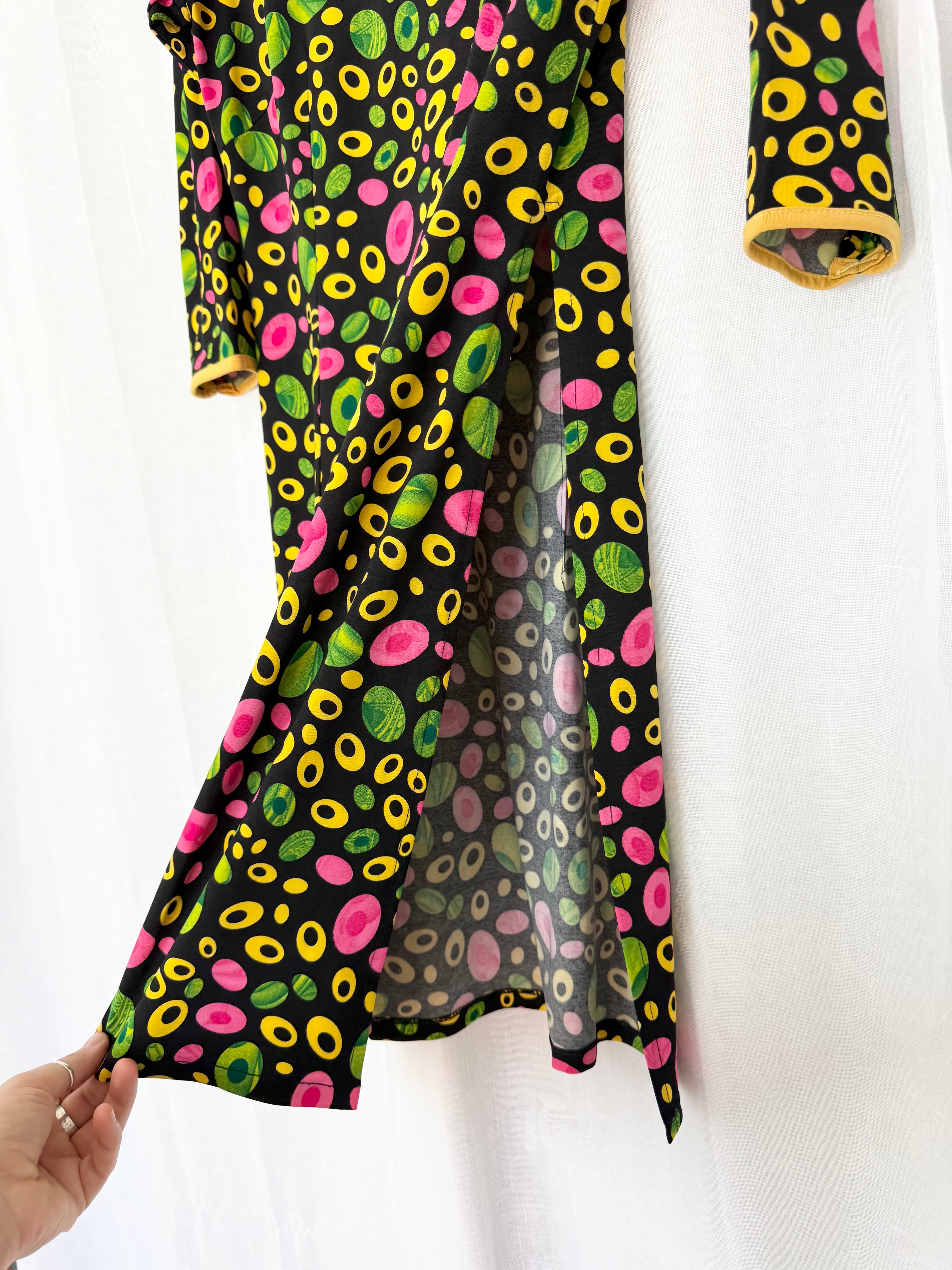 ✿ vintage psychedelic side slit mini dress ✿
