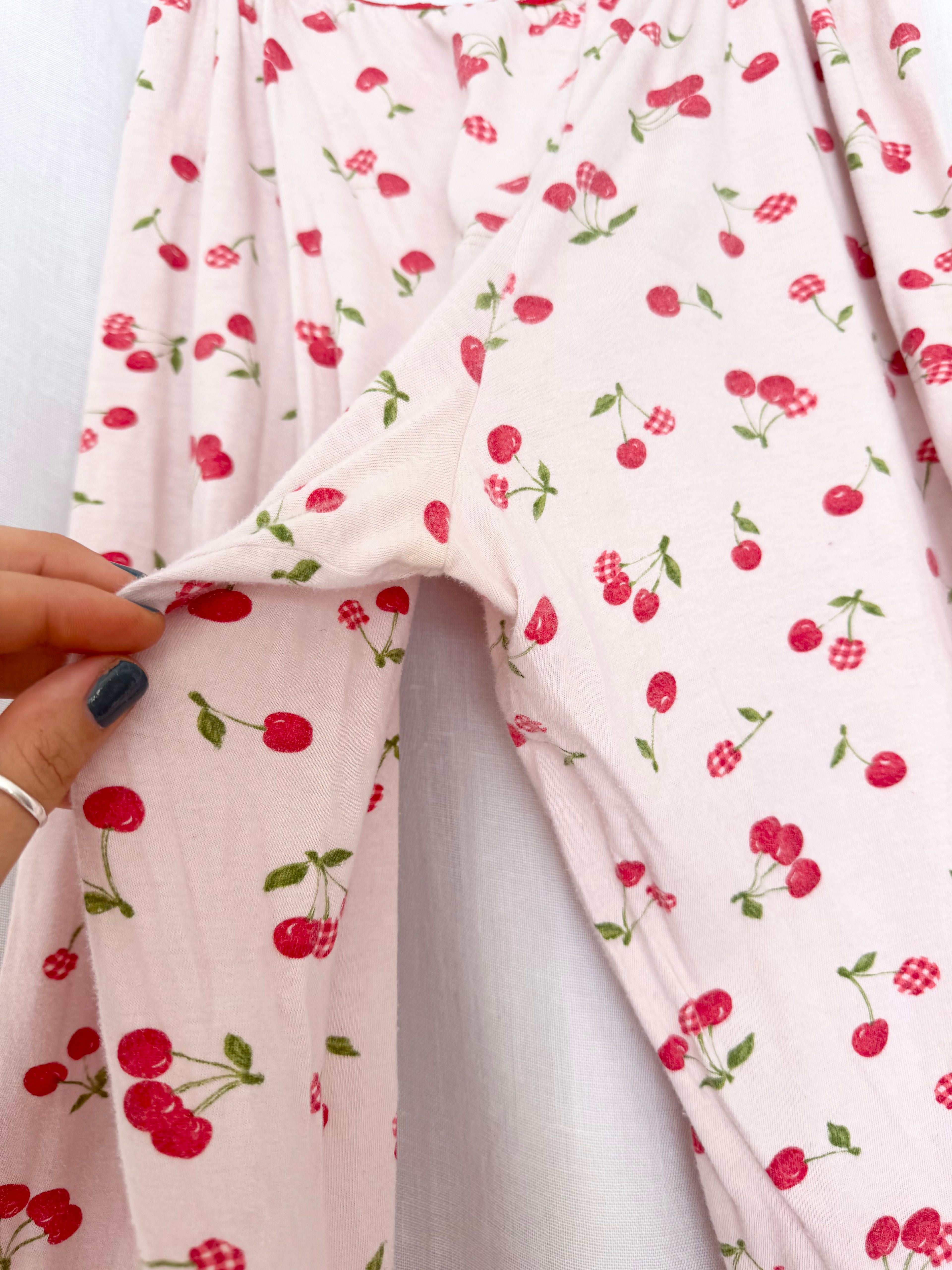 cherry print low rise capri pants ✧ (30")