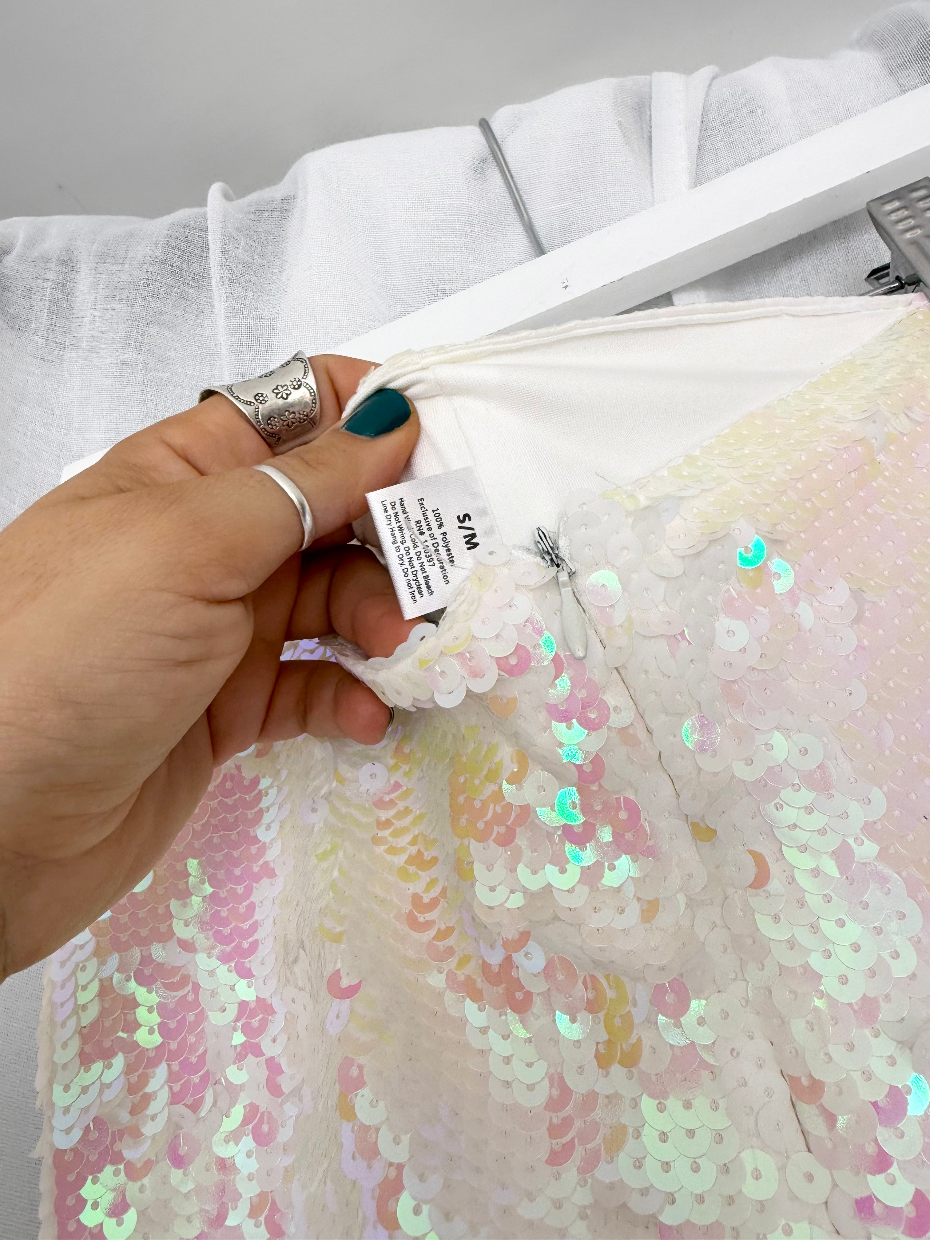 iridescent sequin hot shorts ✧ (30")