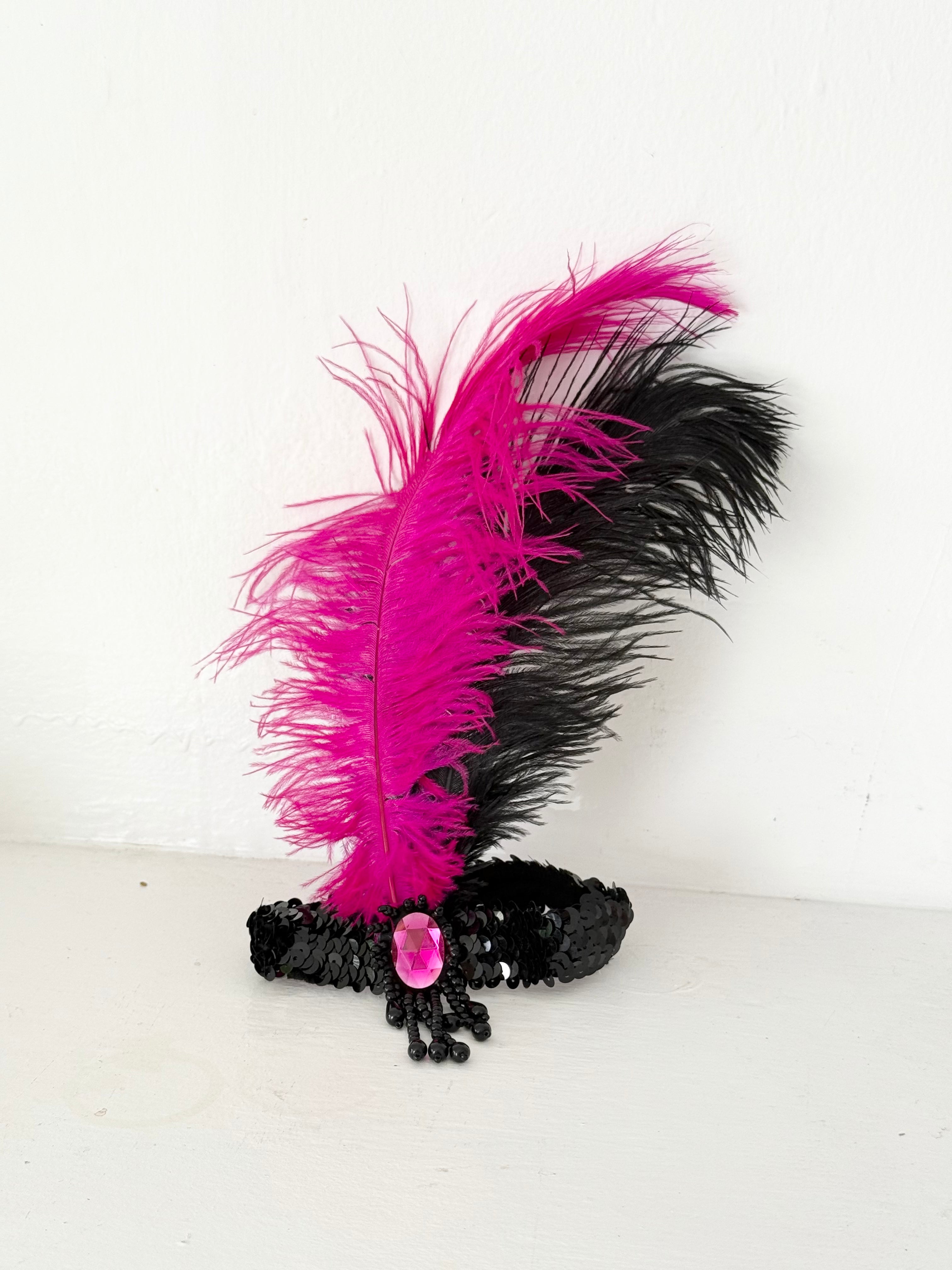1920s flapper feather headband ✧