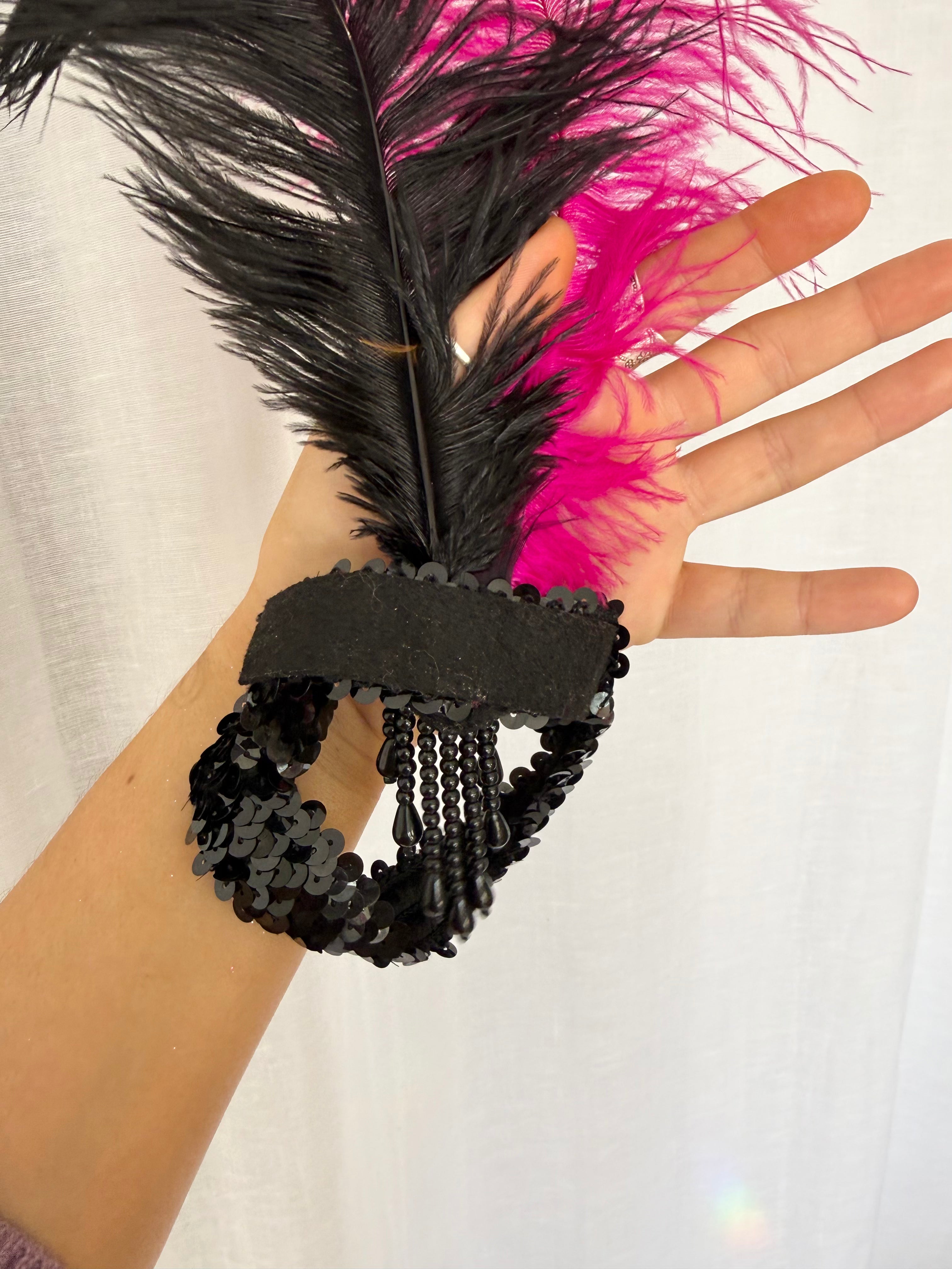 1920s flapper feather headband ✧