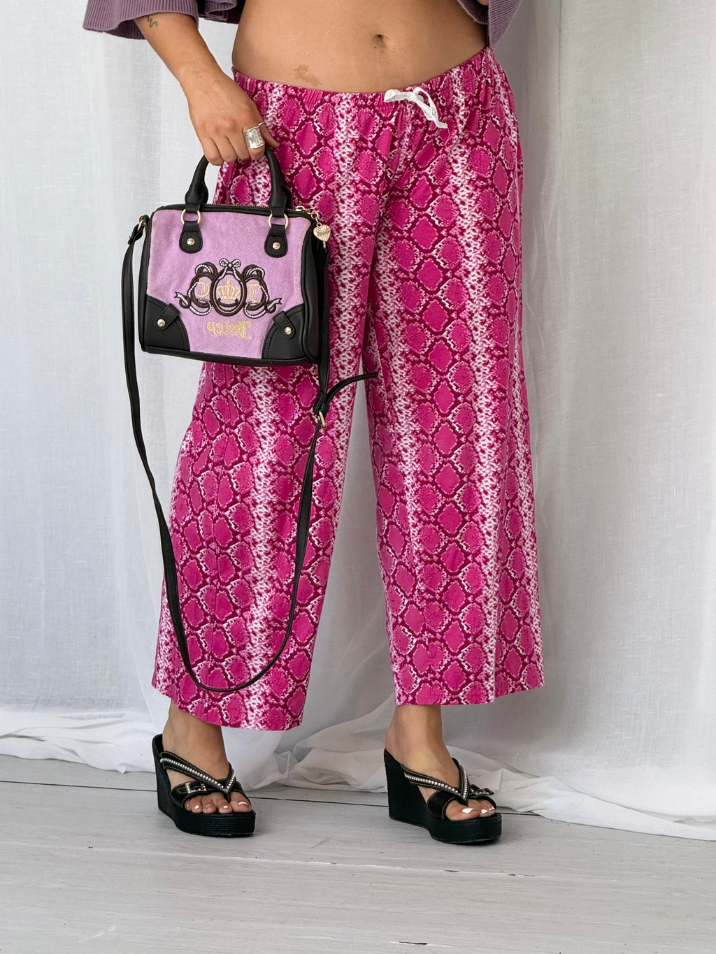 ✧ juicy couture terry cloth mini bowler bag