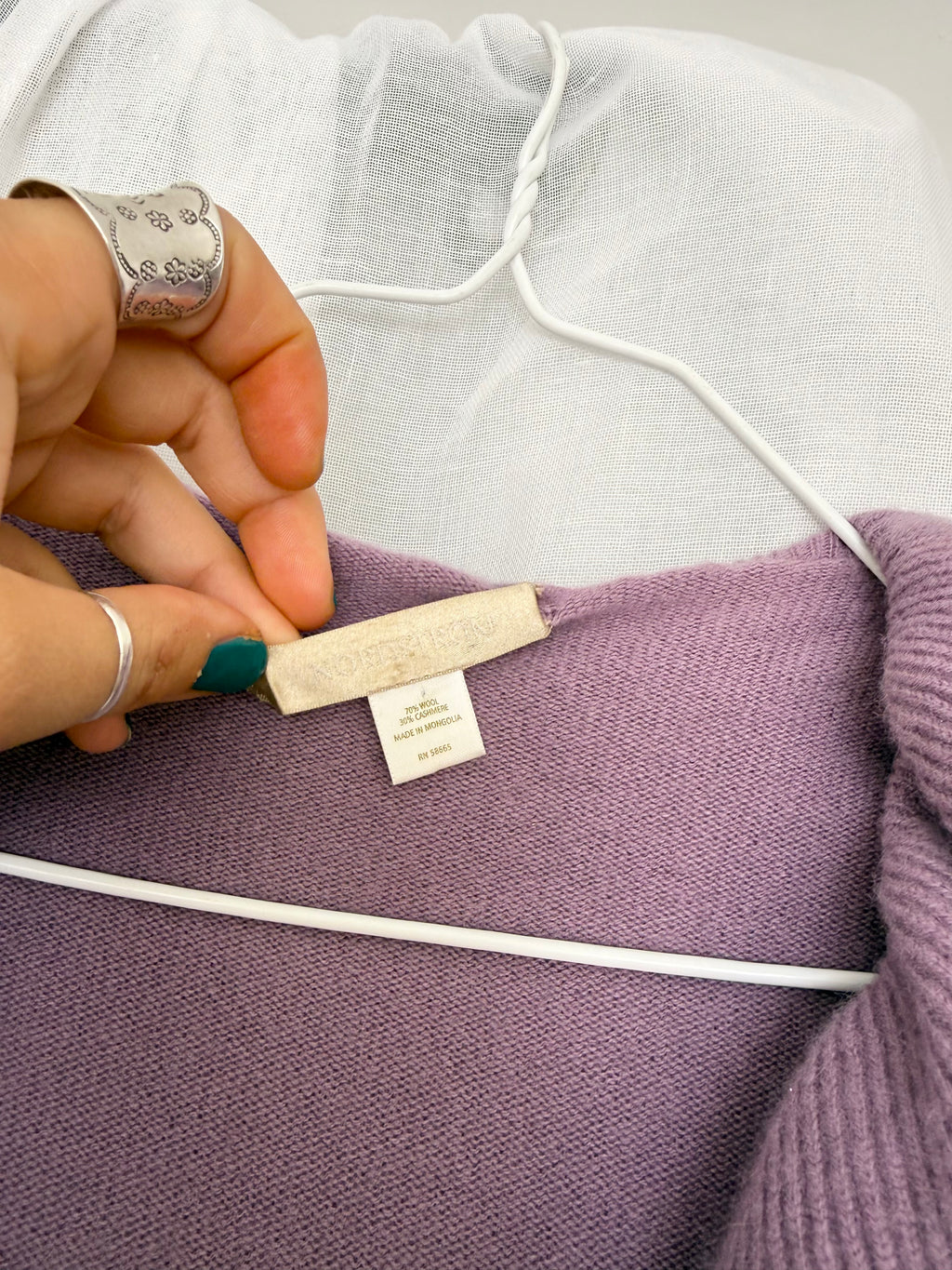 cashmere lavender ruffle cropped cardigan ✧