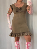 🤎 peppe peluso ruffle mini dress 🤎
