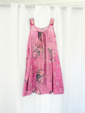 pink floral oversized boho midi dress ✧