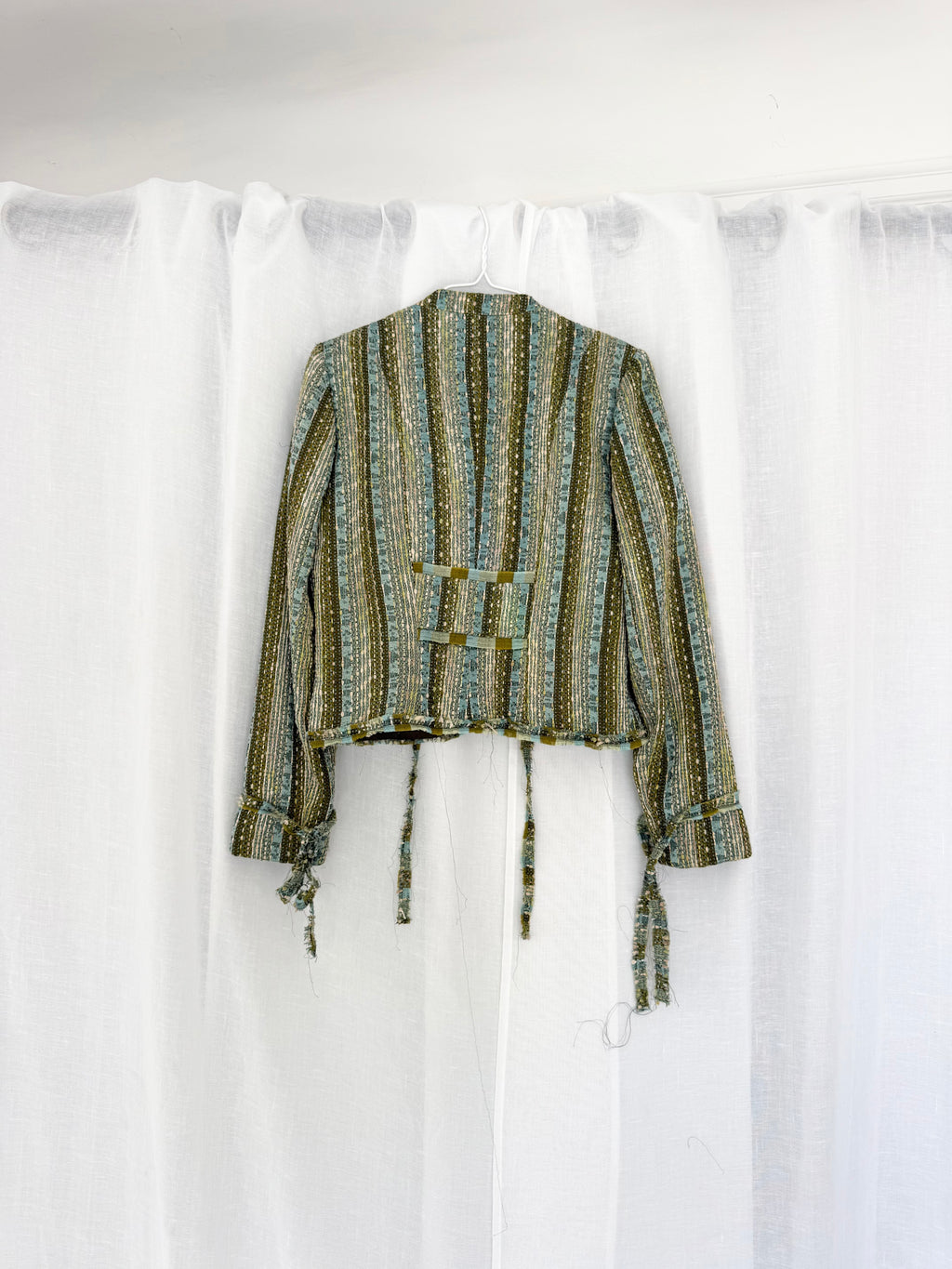 textured ruffle tweed jacket y2k ✧