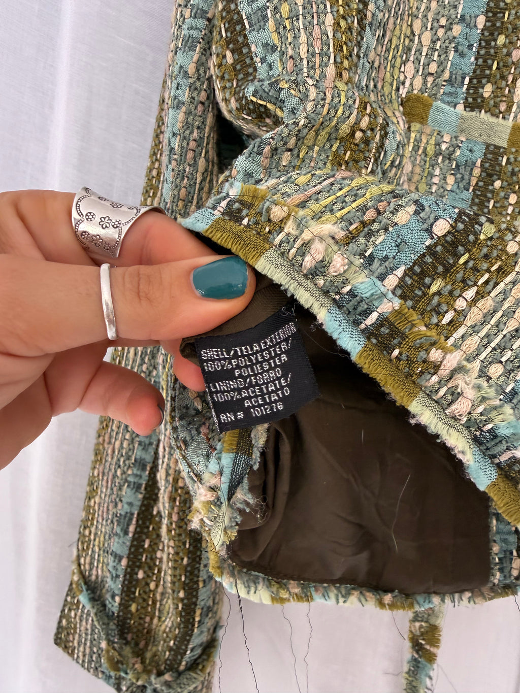 textured ruffle tweed jacket y2k ✧